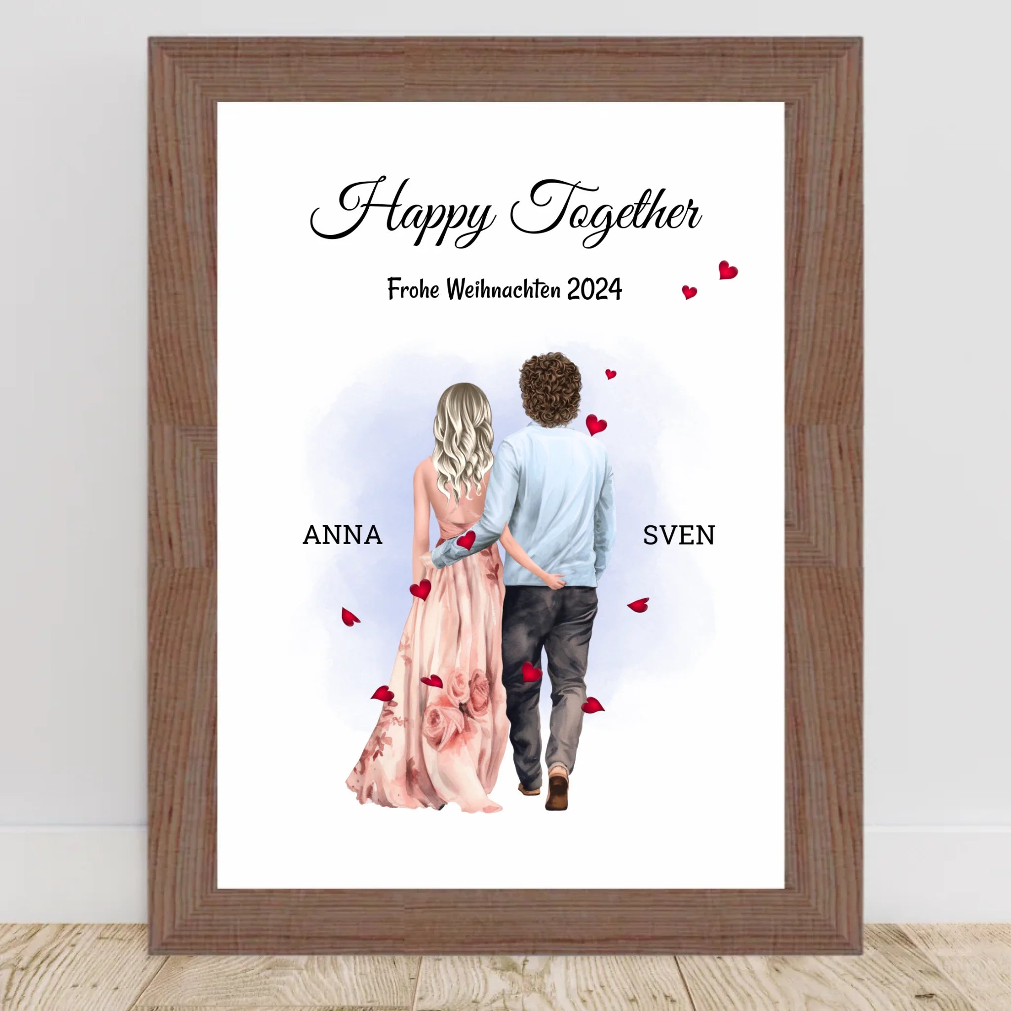 Weihnachtsgeschenk Paar Mann Frau Bild personalisierbar - Cantty