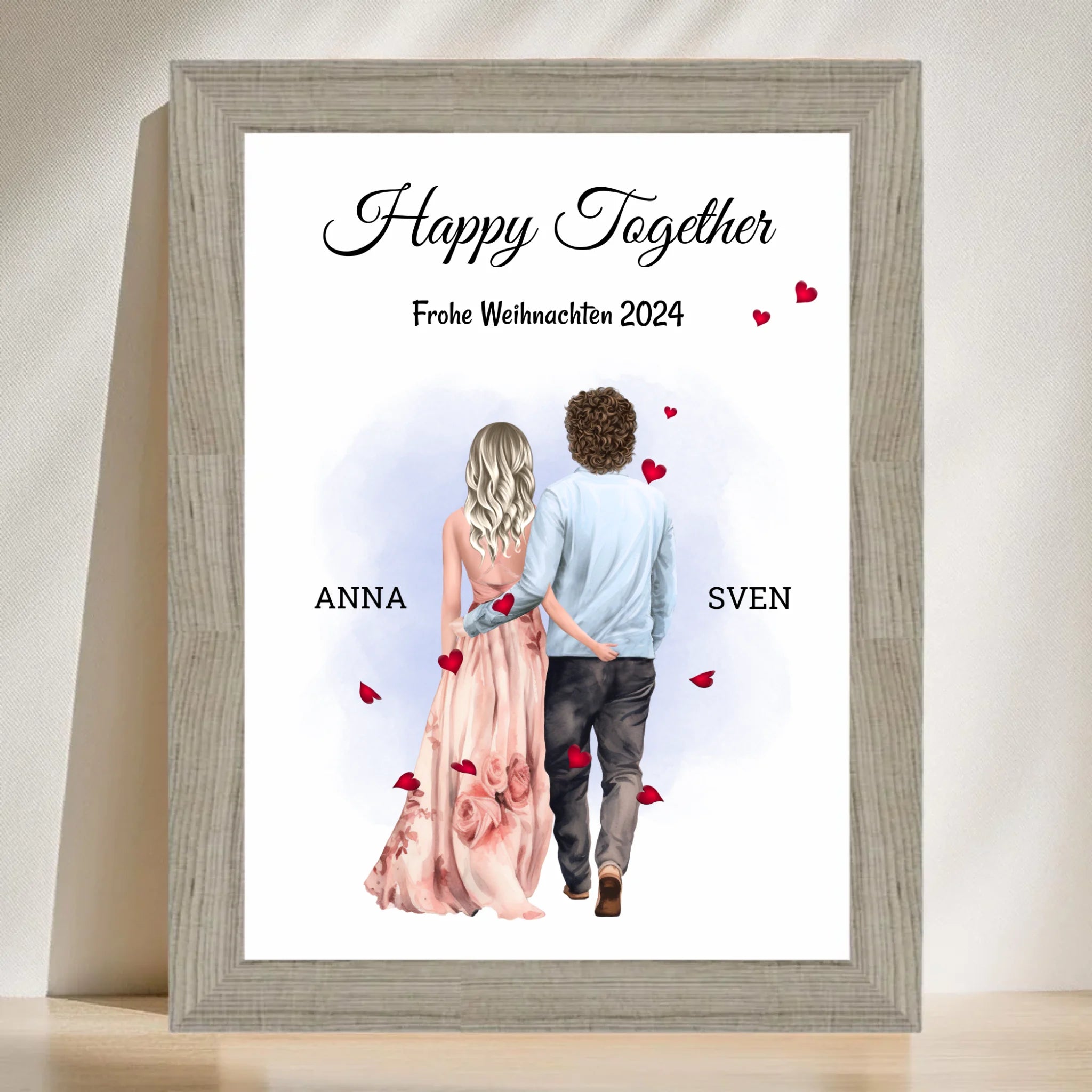 Weihnachtsgeschenk Paar Mann Frau Bild personalisierbar - Cantty