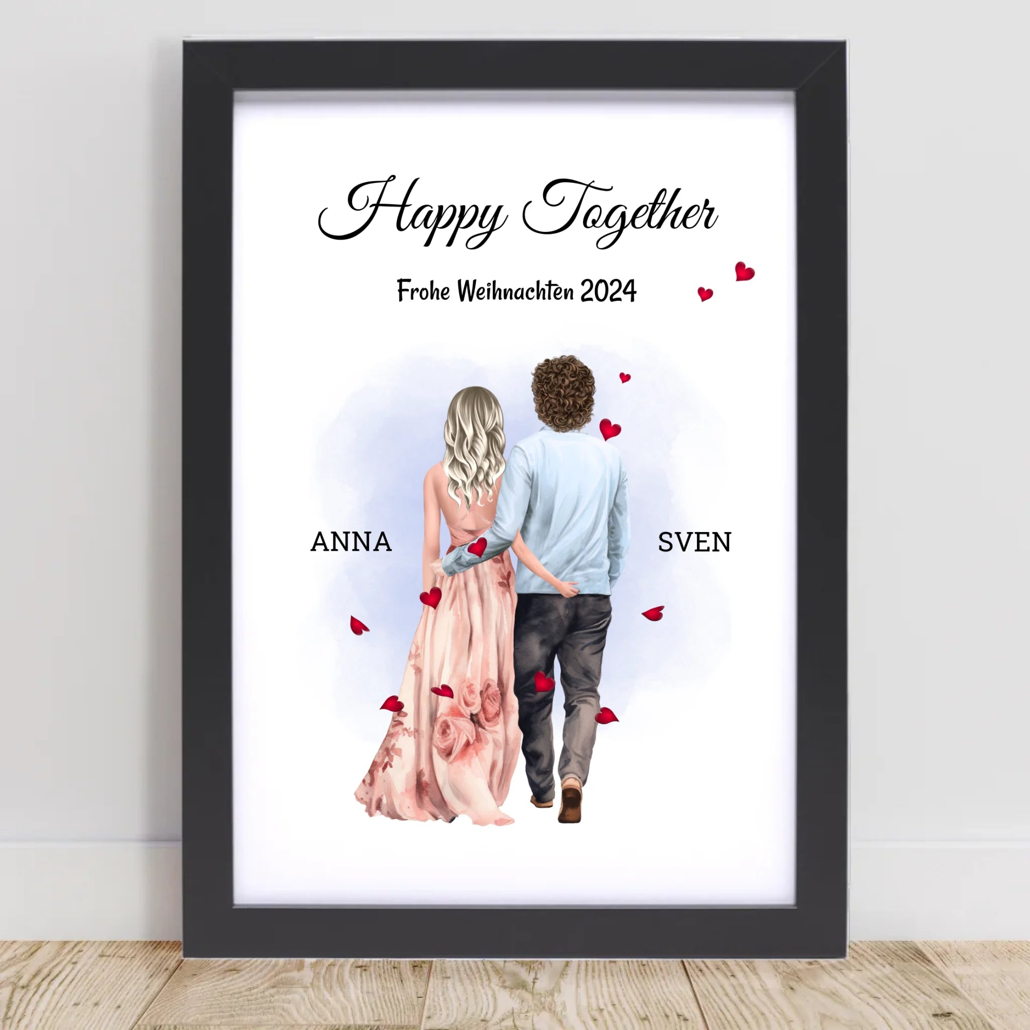 Weihnachtsgeschenk Paar Mann Frau Bild personalisierbar - Cantty