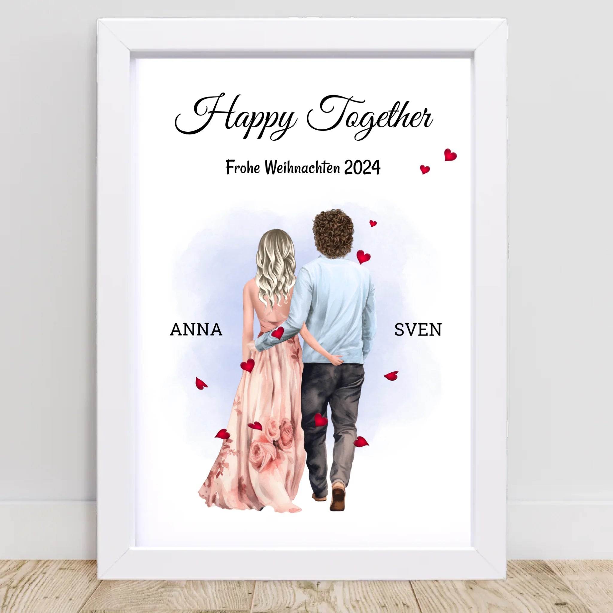 Weihnachtsgeschenk Paar Mann Frau Bild personalisierbar - Cantty