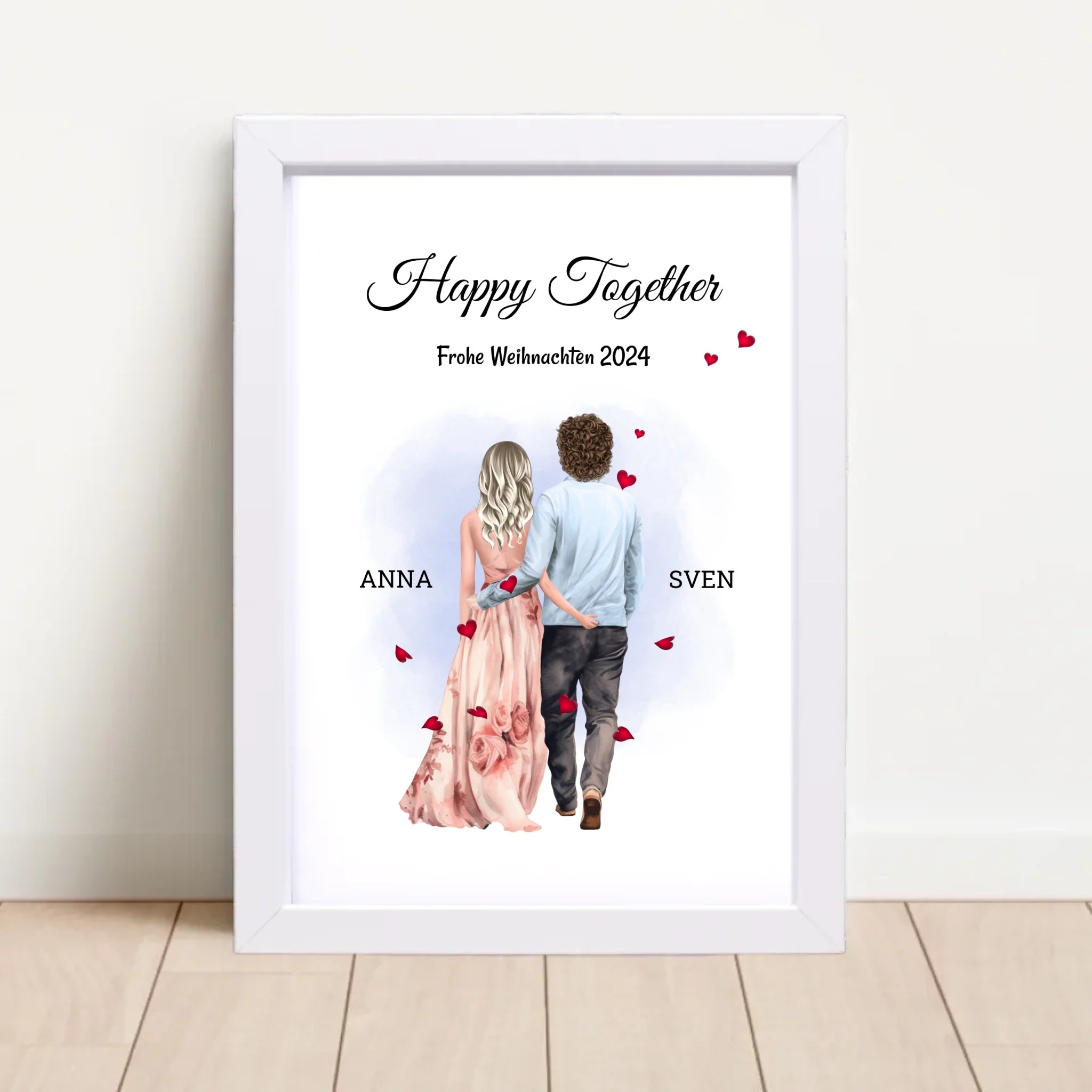 Weihnachtsgeschenk Paar Mann Frau Bild personalisierbar - Cantty