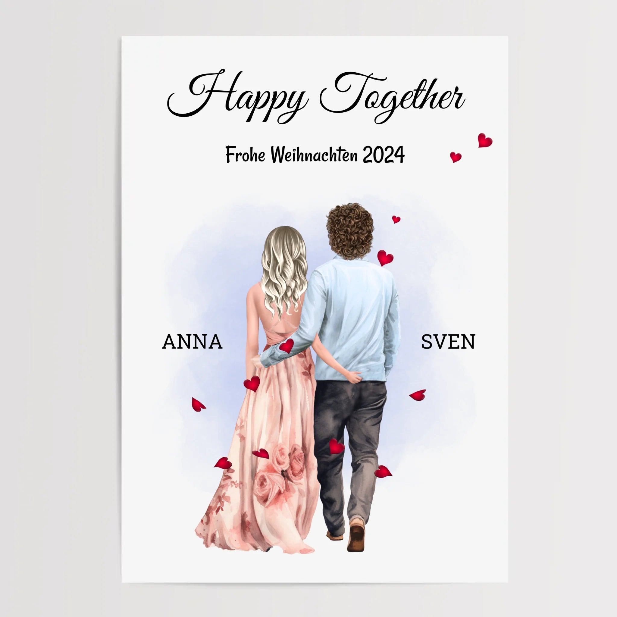 Weihnachtsgeschenk Paar Mann Frau Bild personalisierbar - Cantty
