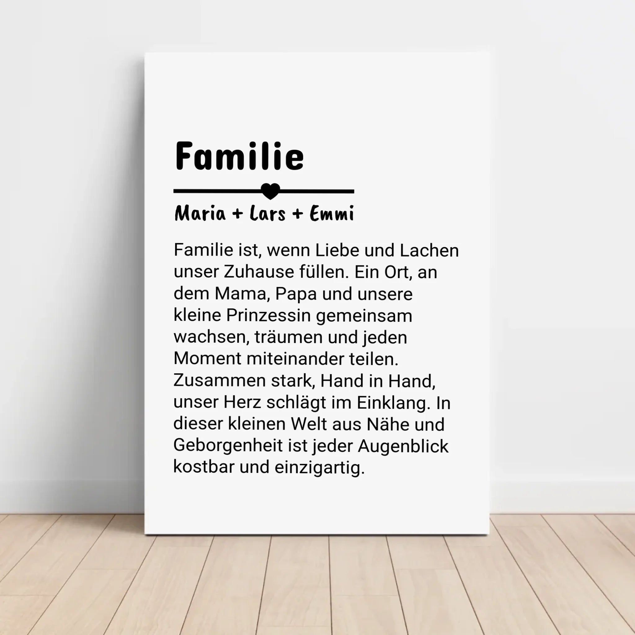 Familie Definition Poster personalisiert selber gestalten - Cantty