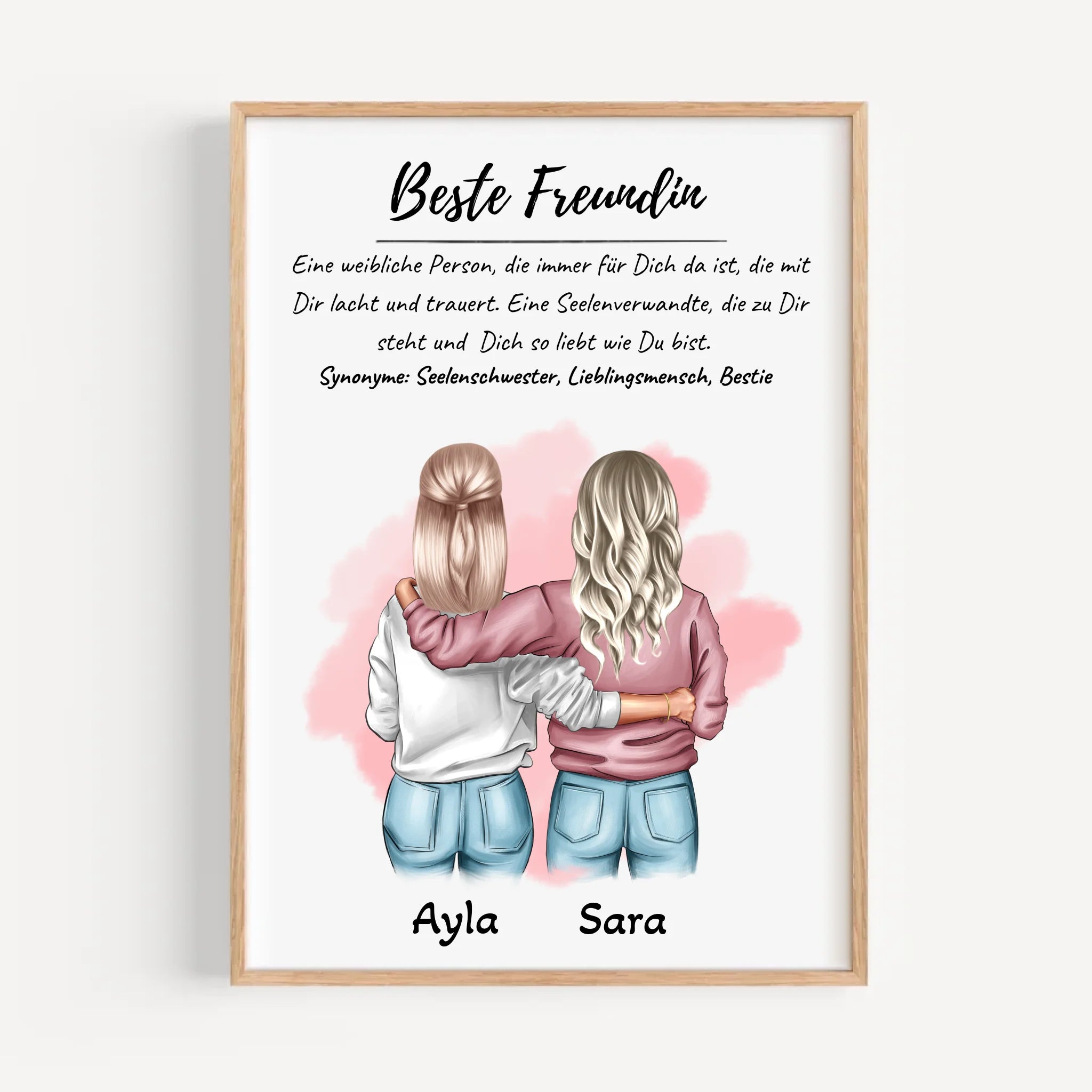 Beste Freundin Freundschaftsgeschenk Bild & Poster - Cantty