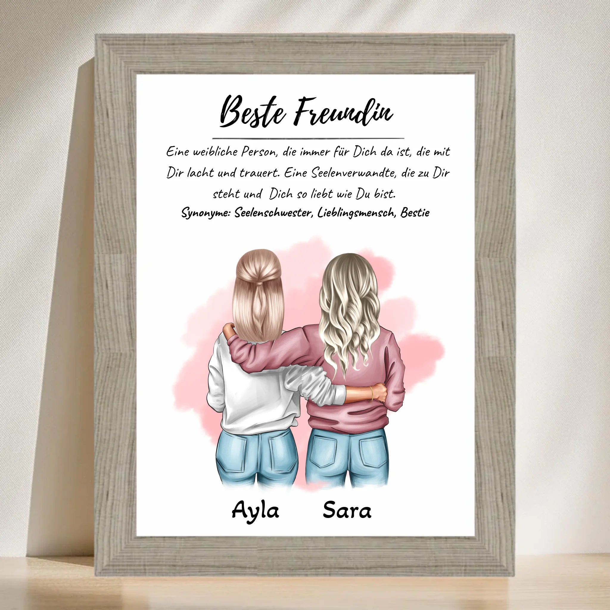 Beste Freundin Freundschaftsgeschenk Bild & Poster - Cantty