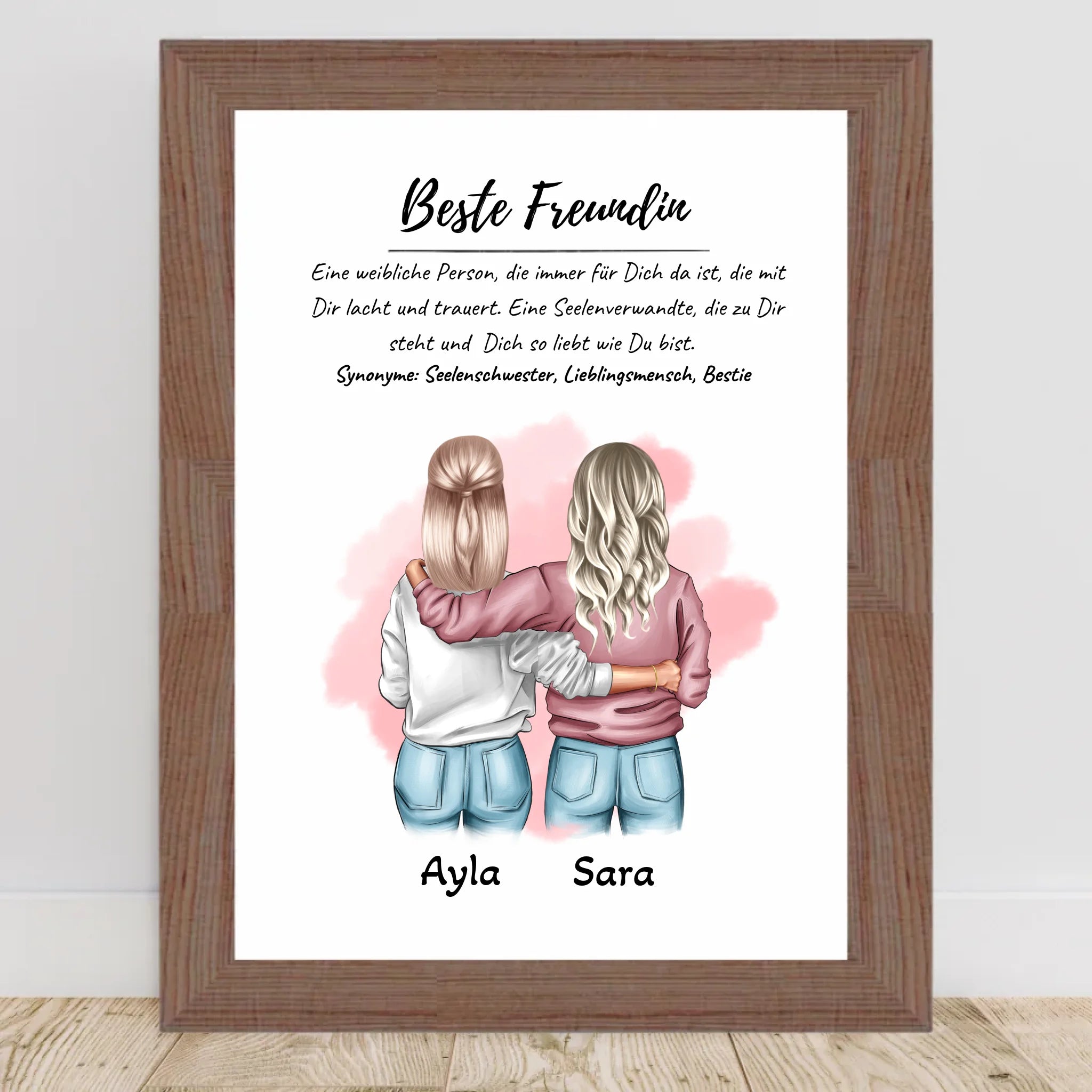 Beste Freundin Freundschaftsgeschenk Bild & Poster - Cantty