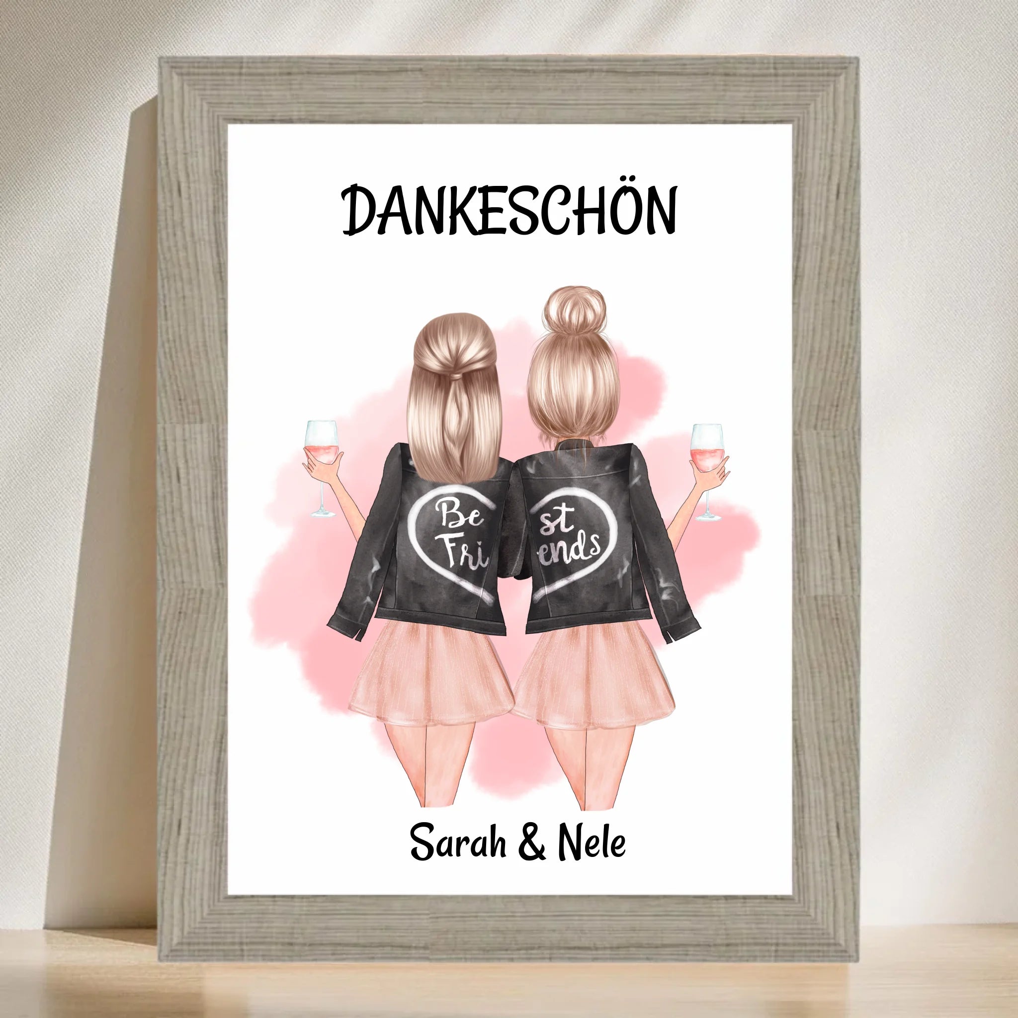 Beste Freundin Danke Geschenk Bild & Poster - Cantty