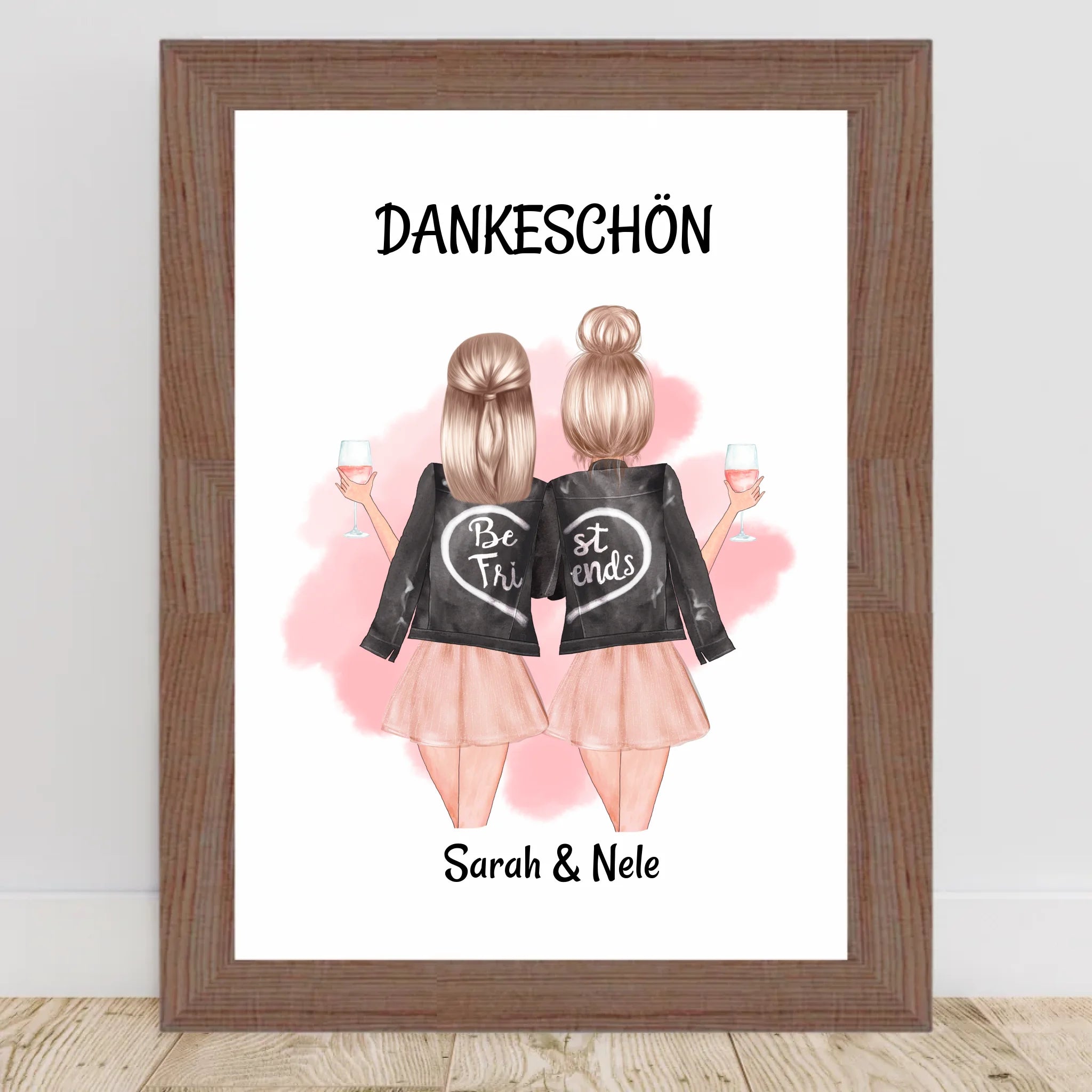 Beste Freundin Danke Geschenk Bild & Poster - Cantty