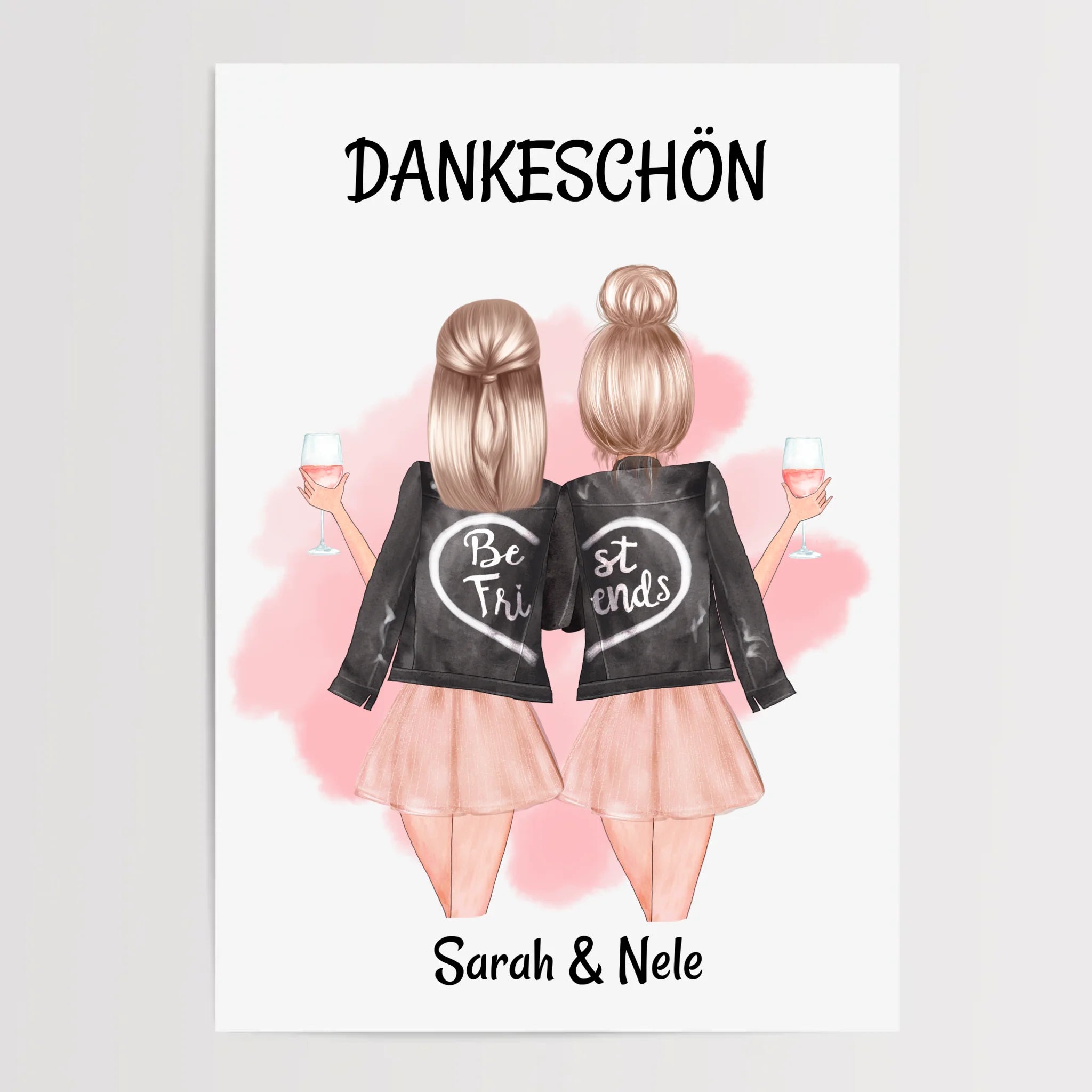 Beste Freundin Danke Geschenk Bild & Poster - Cantty