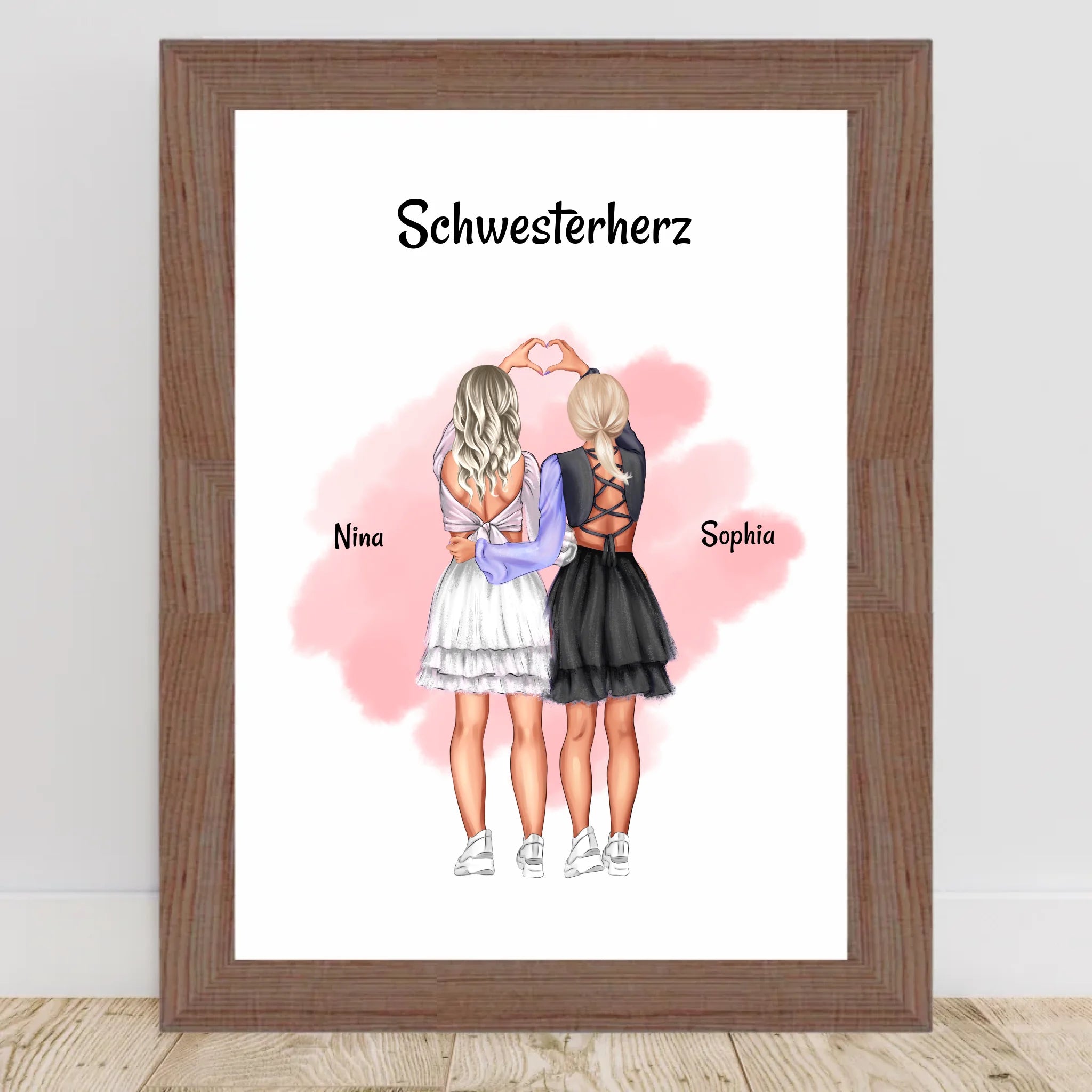 Schwester Danke Geschenk Bild & Poster personalisiert - Cantty