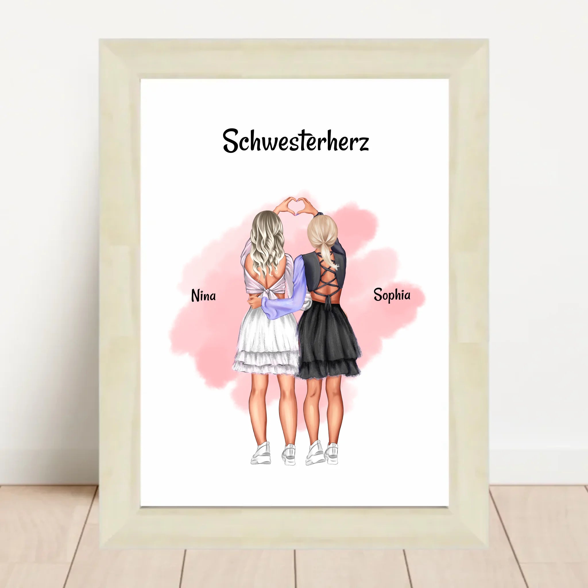 Schwester Danke Geschenk Bild & Poster personalisiert - Cantty