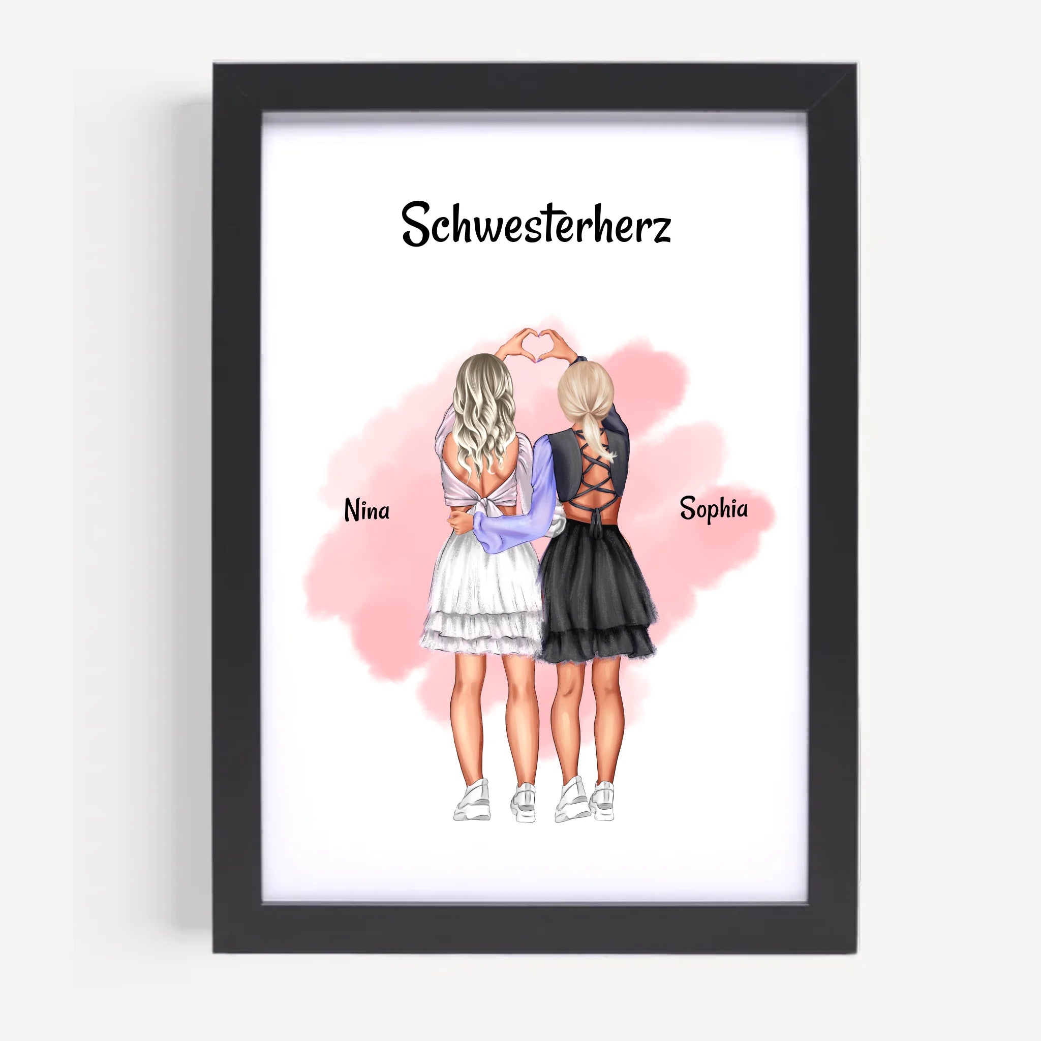 Schwester Danke Geschenk Bild & Poster personalisiert - Cantty
