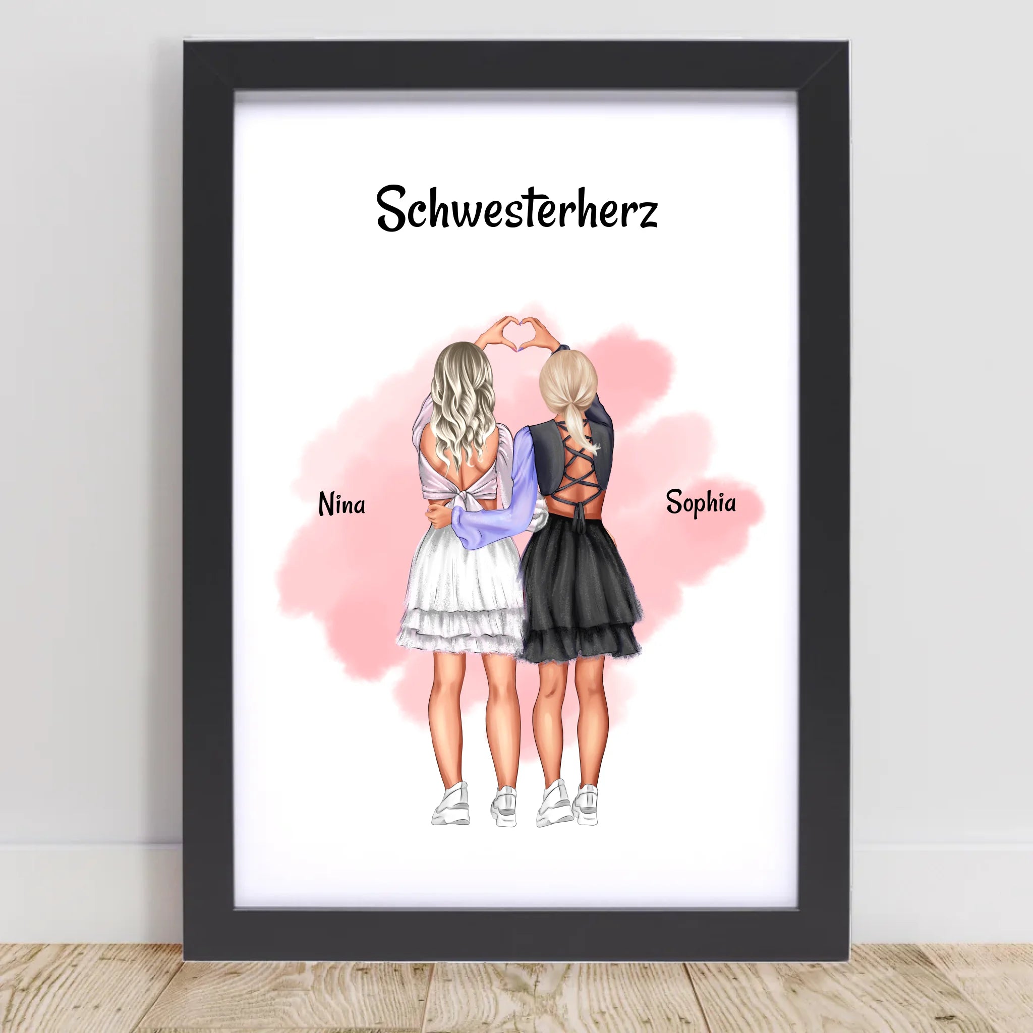 Schwester Danke Geschenk Bild & Poster personalisiert - Cantty