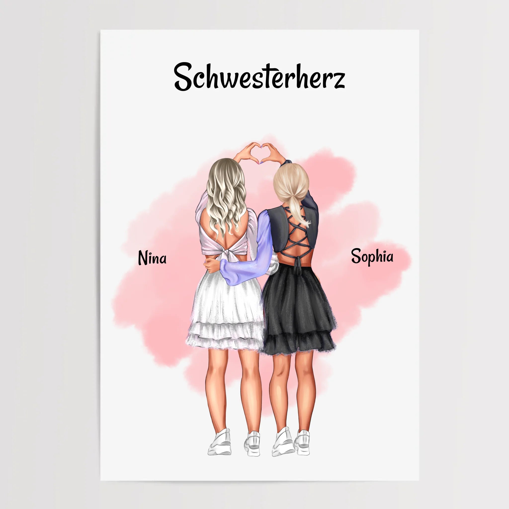 Schwester Danke Geschenk Bild & Poster personalisiert - Cantty