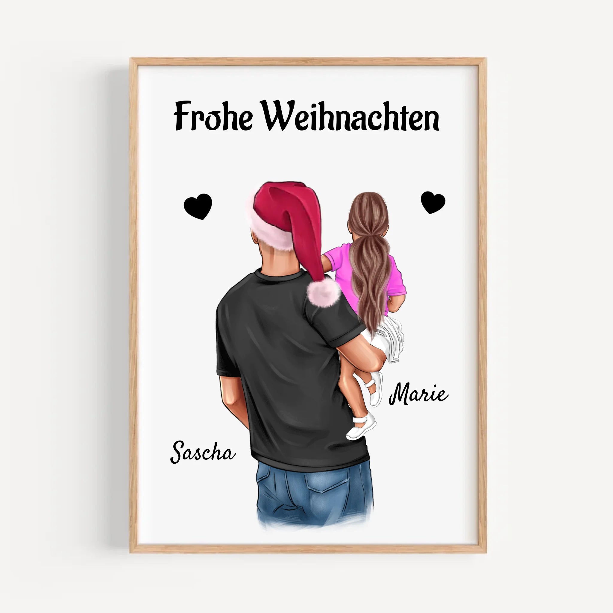 Patenonkel von Mädchen Poster Weihnachtsgeschenk personalisiert - Cantty
