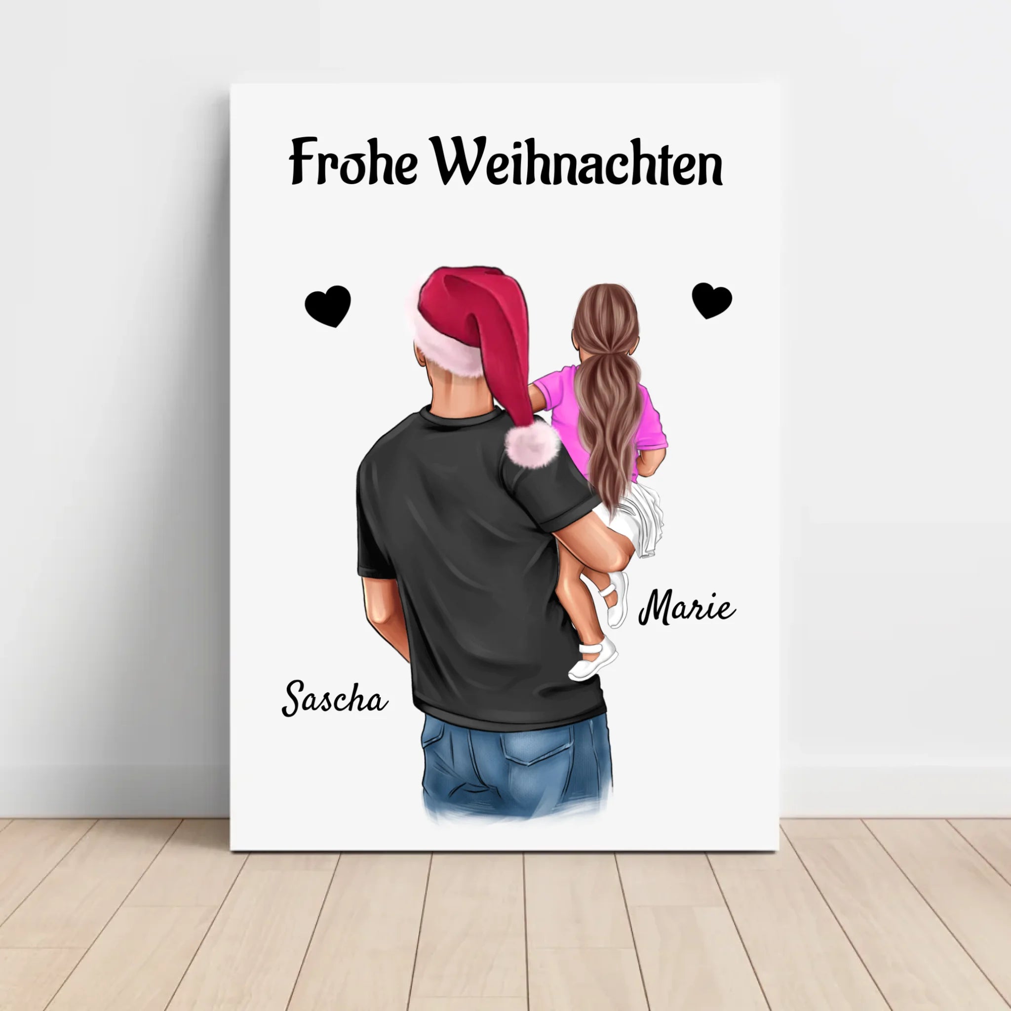 Patenonkel von Mädchen Poster Weihnachtsgeschenk personalisiert - Cantty