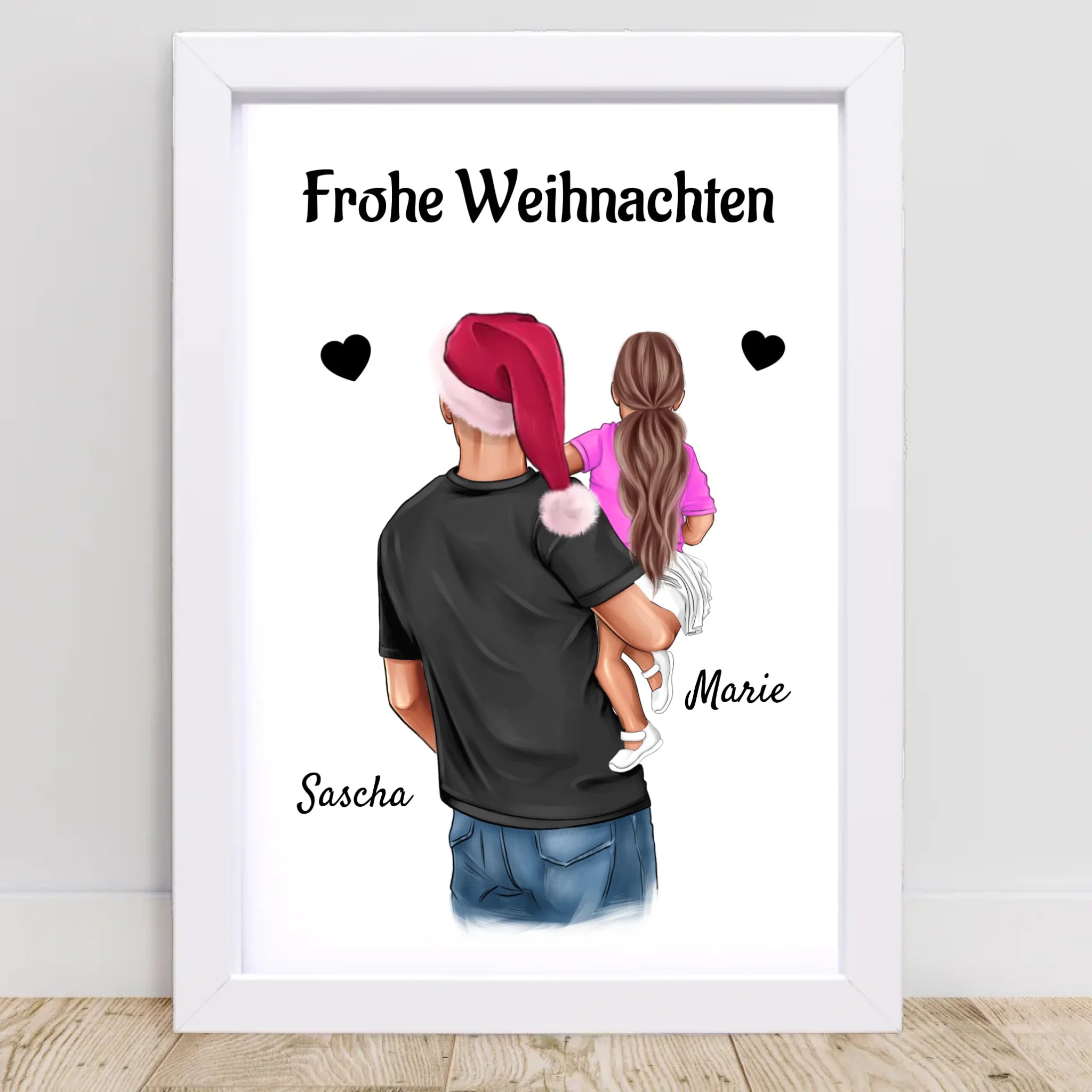 Patenonkel von Mädchen Poster Weihnachtsgeschenk personalisiert - Cantty