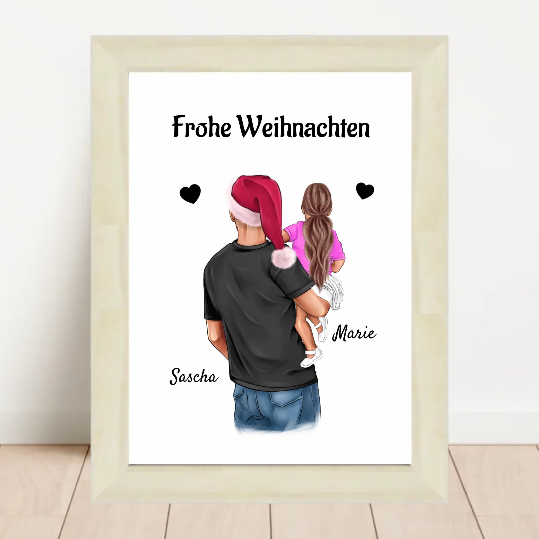 Patenonkel von Mädchen Poster Weihnachtsgeschenk personalisiert - Cantty