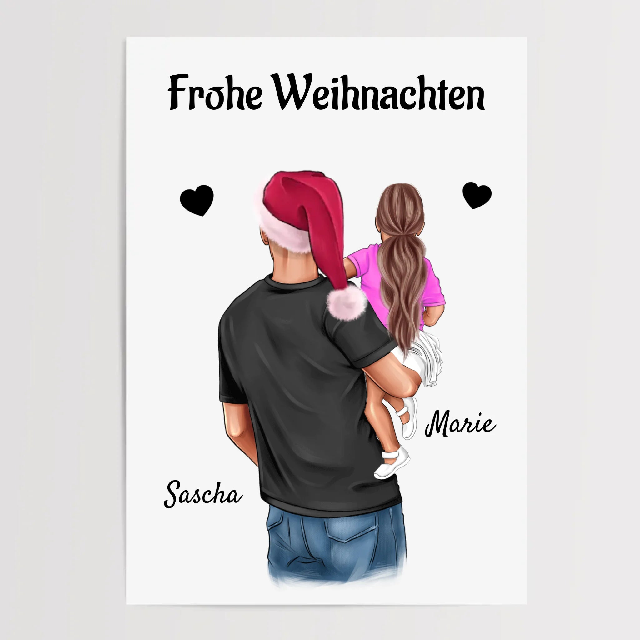 Patenonkel von Mädchen Poster Weihnachtsgeschenk personalisiert - Cantty