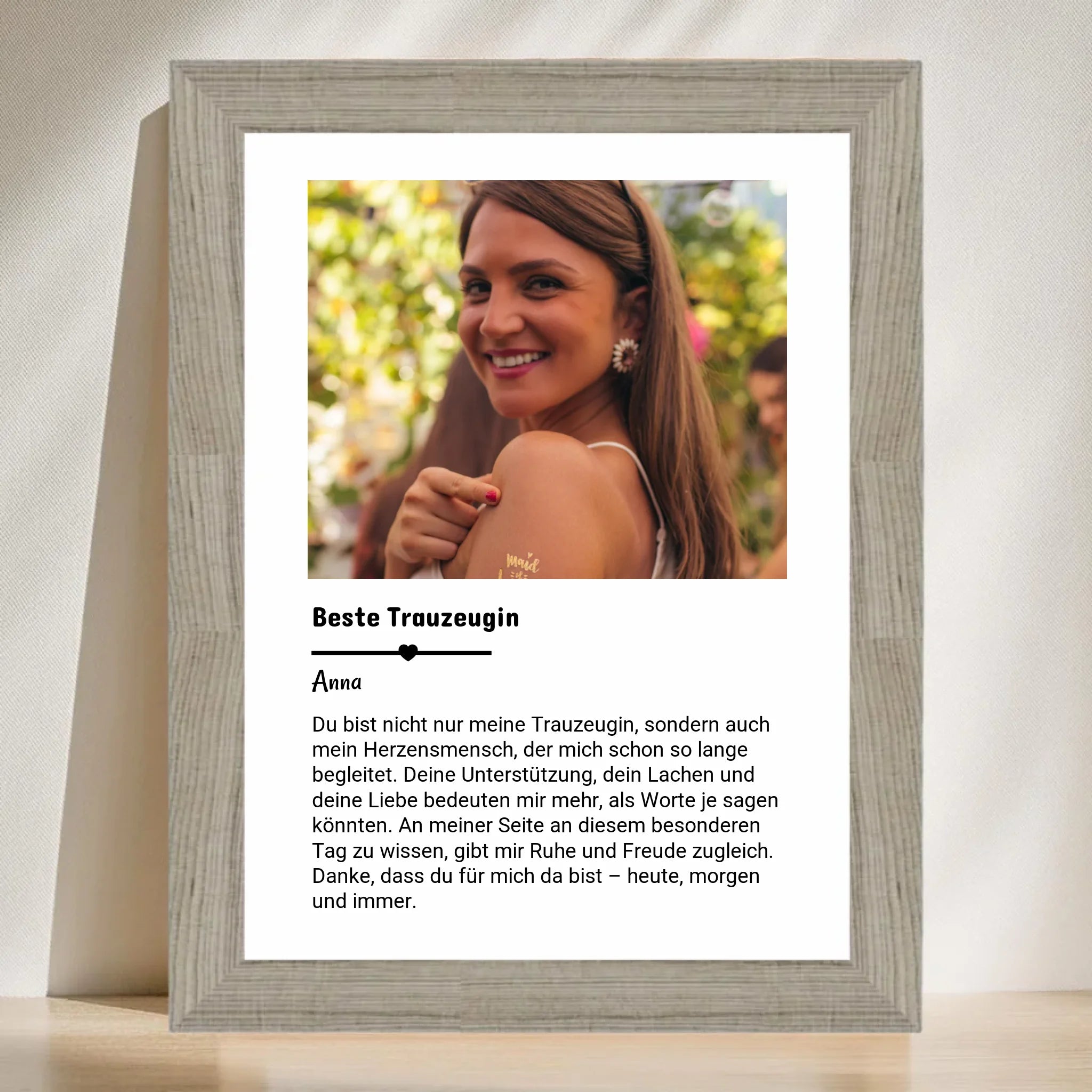 Beste Trauzeugin Geschenk: Foto mit Definition - Cantty