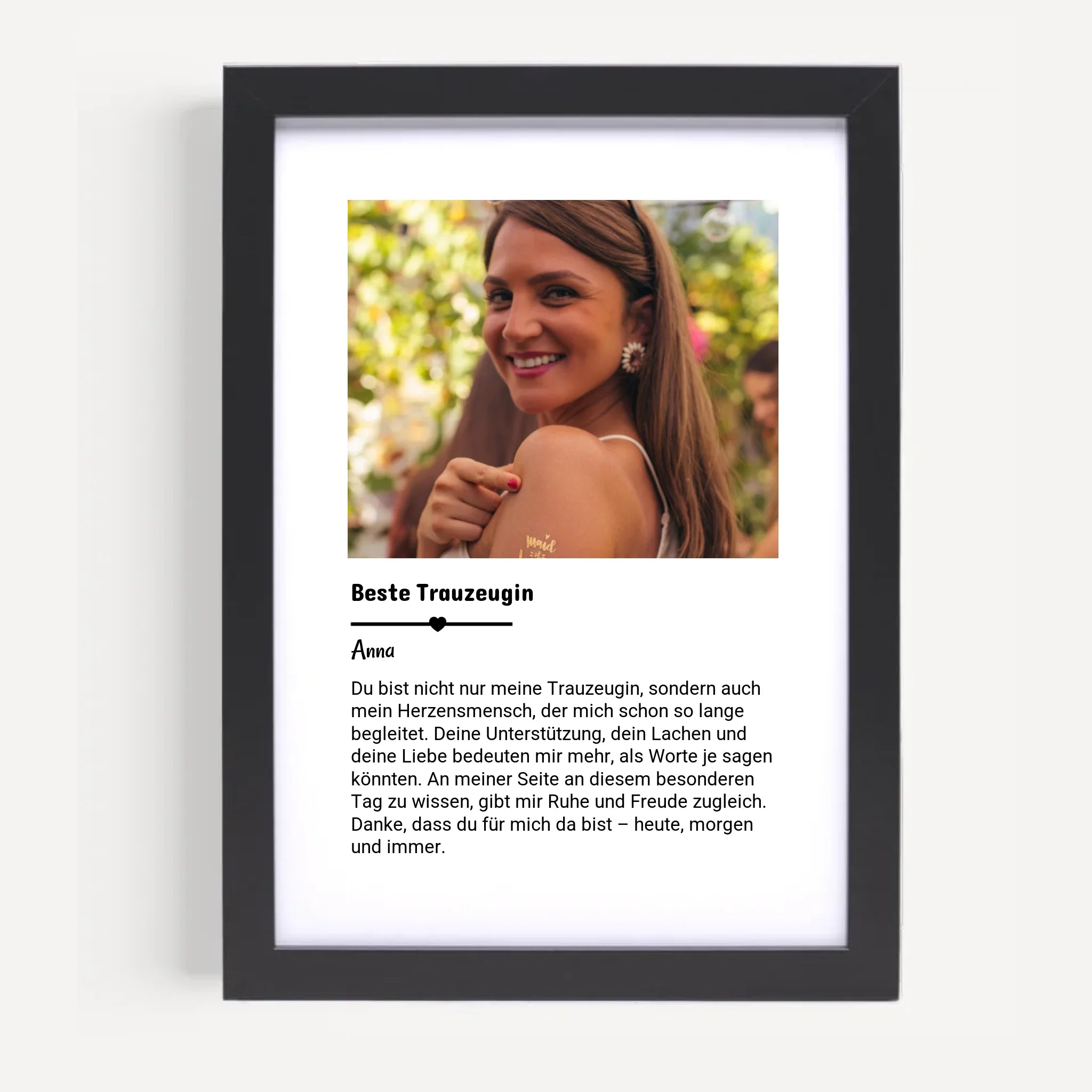 Beste Trauzeugin Geschenk: Foto mit Definition - Cantty