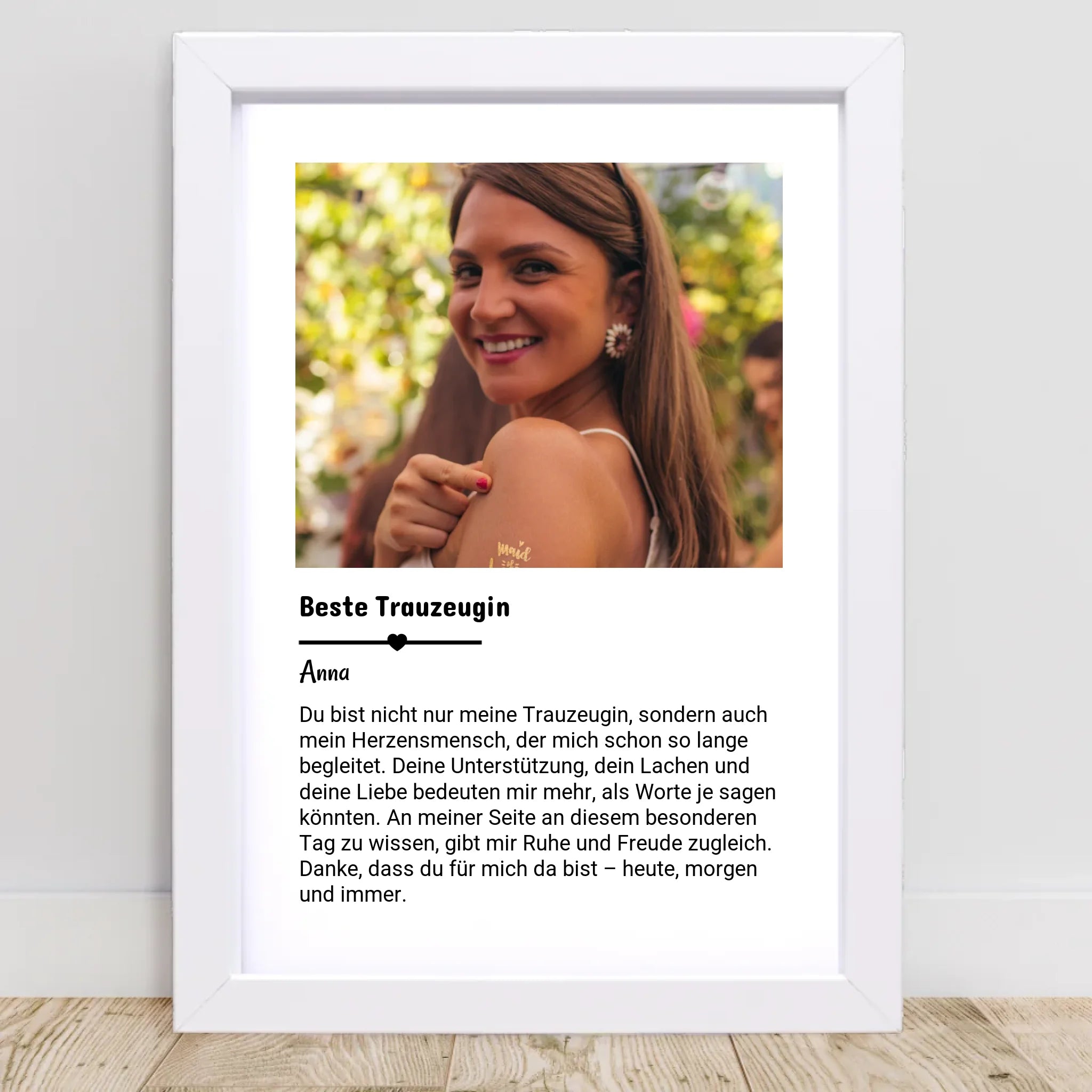 Beste Trauzeugin Geschenk: Foto mit Definition - Cantty
