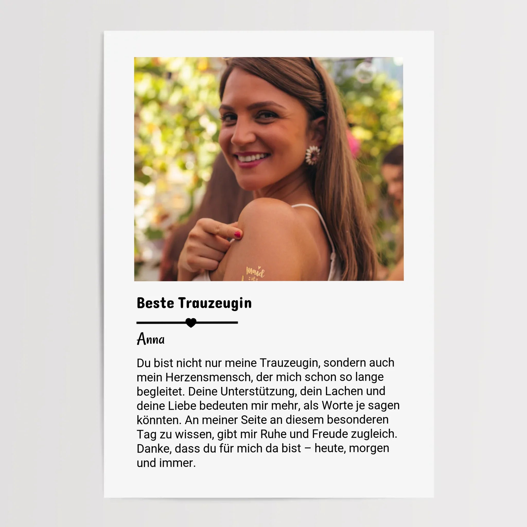 Beste Trauzeugin Geschenk: Foto mit Definition - Cantty