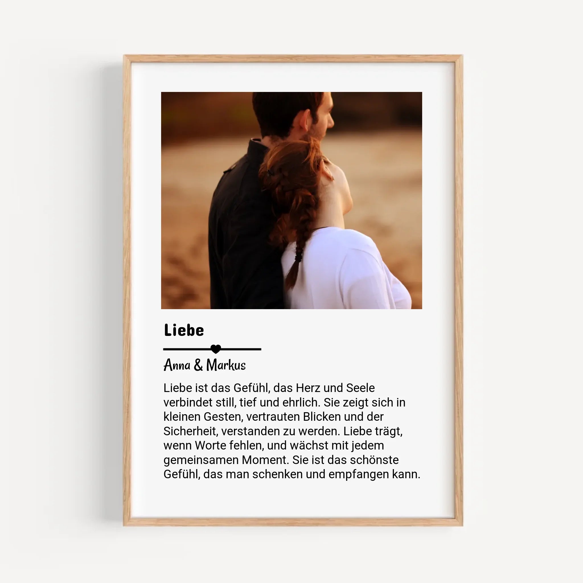 Romantisches Geschenk für Mann: Foto mit Spruch personalisiert - Cantty