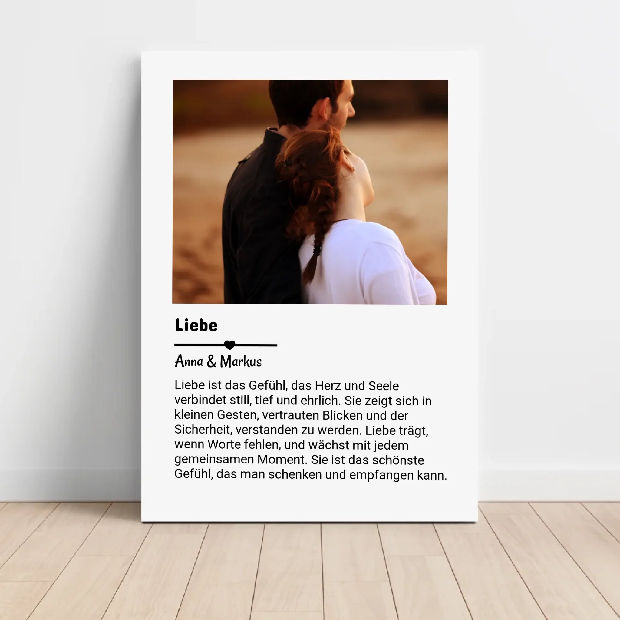 Romantisches Geschenk für Mann: Foto mit Spruch personalisiert - Cantty