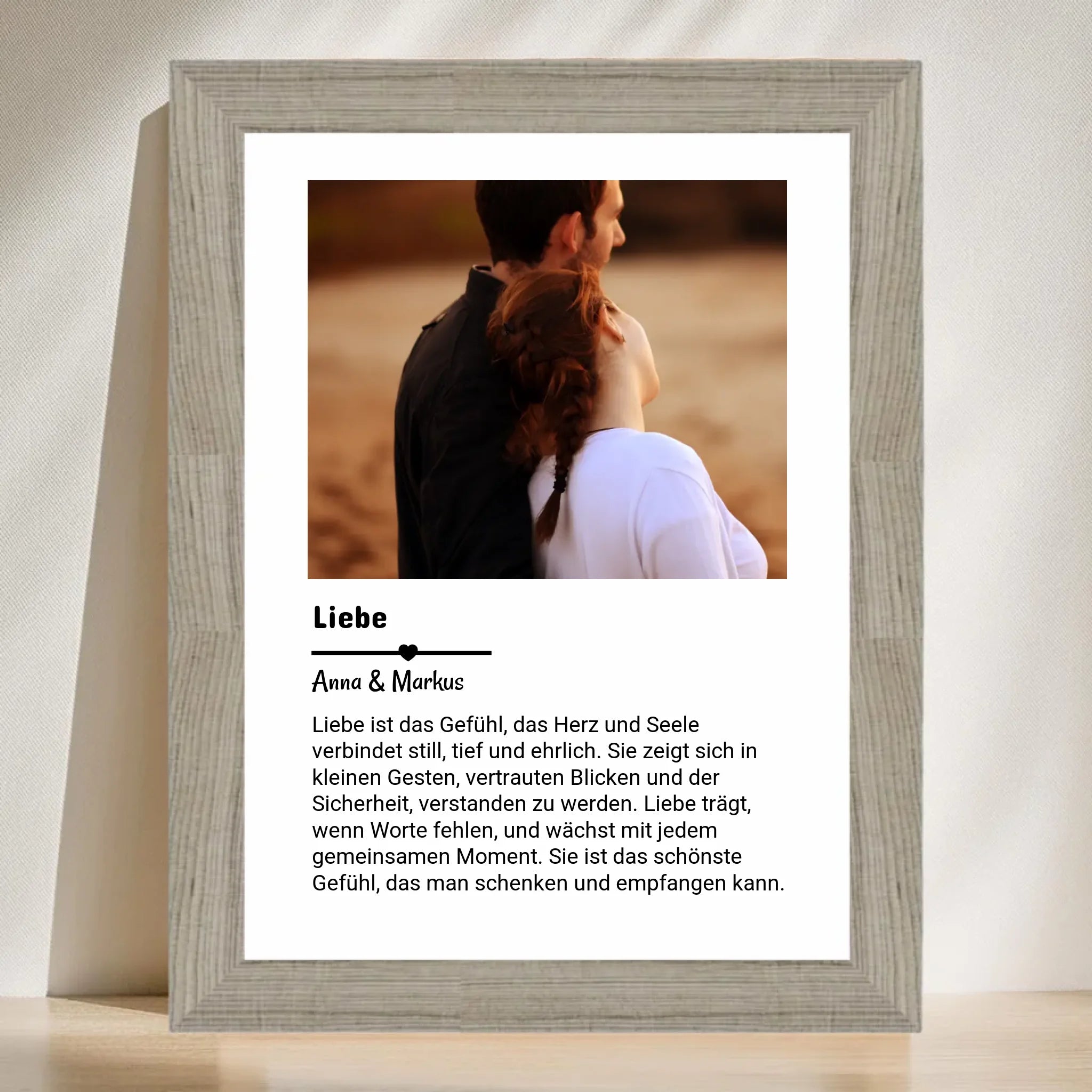 Romantisches Geschenk für Mann: Foto mit Spruch personalisiert - Cantty