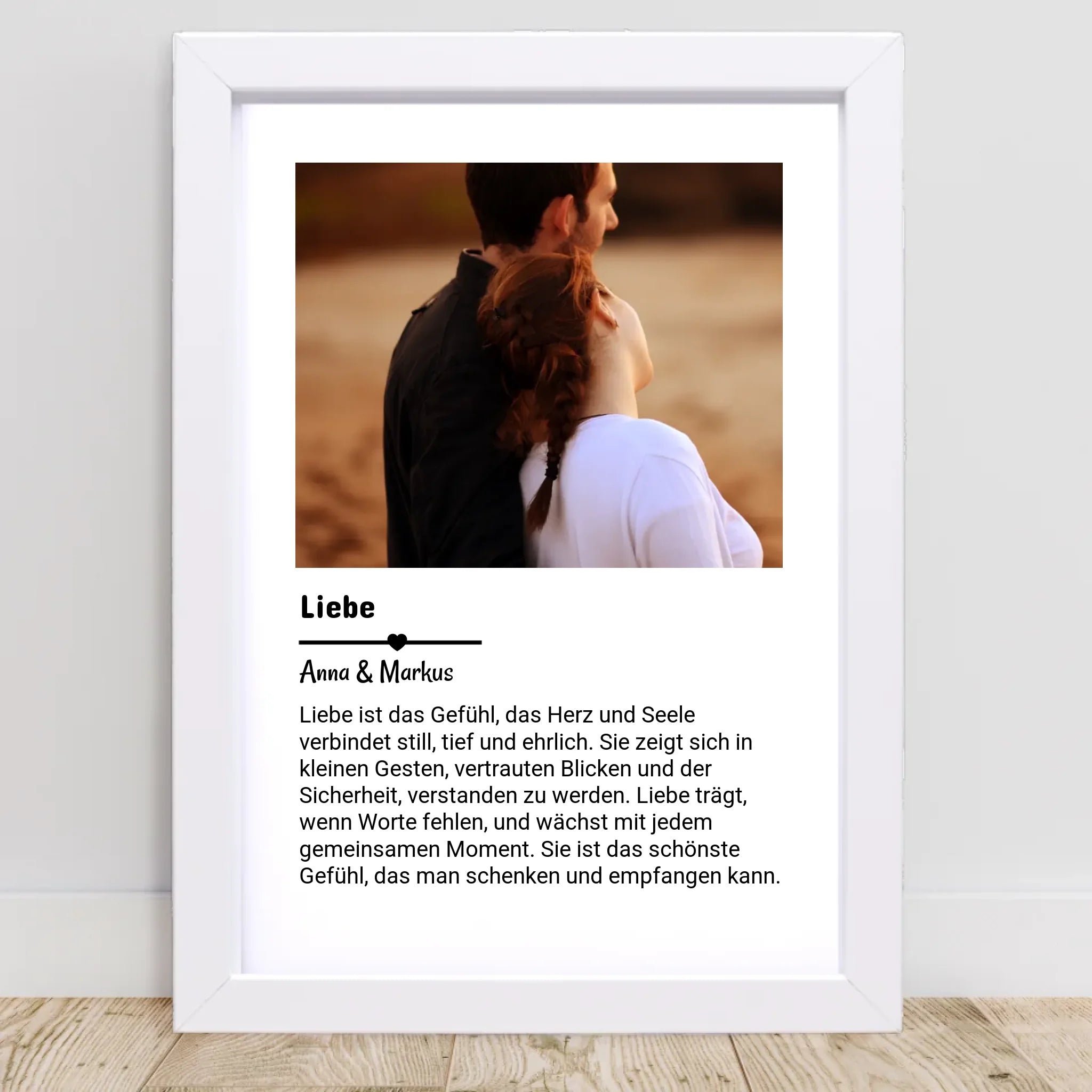 Romantisches Geschenk für Mann: Foto mit Spruch personalisiert - Cantty