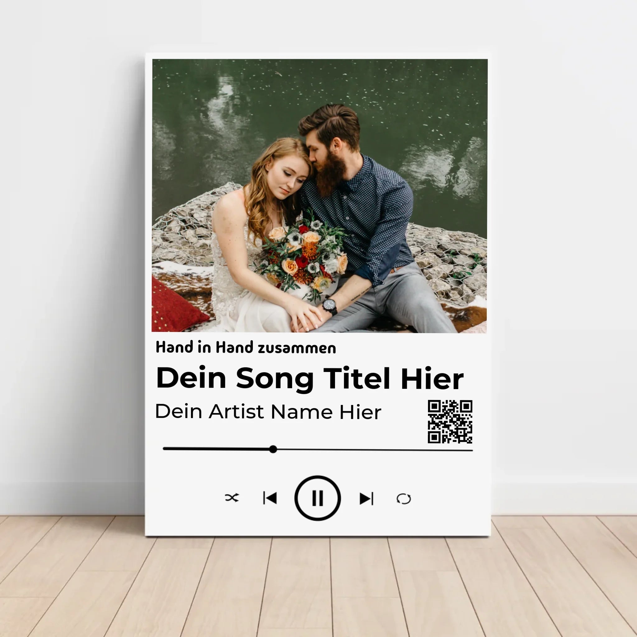 Paar Musik Geschenk mit Foto: Musikplayer mit QR Code - Cantty