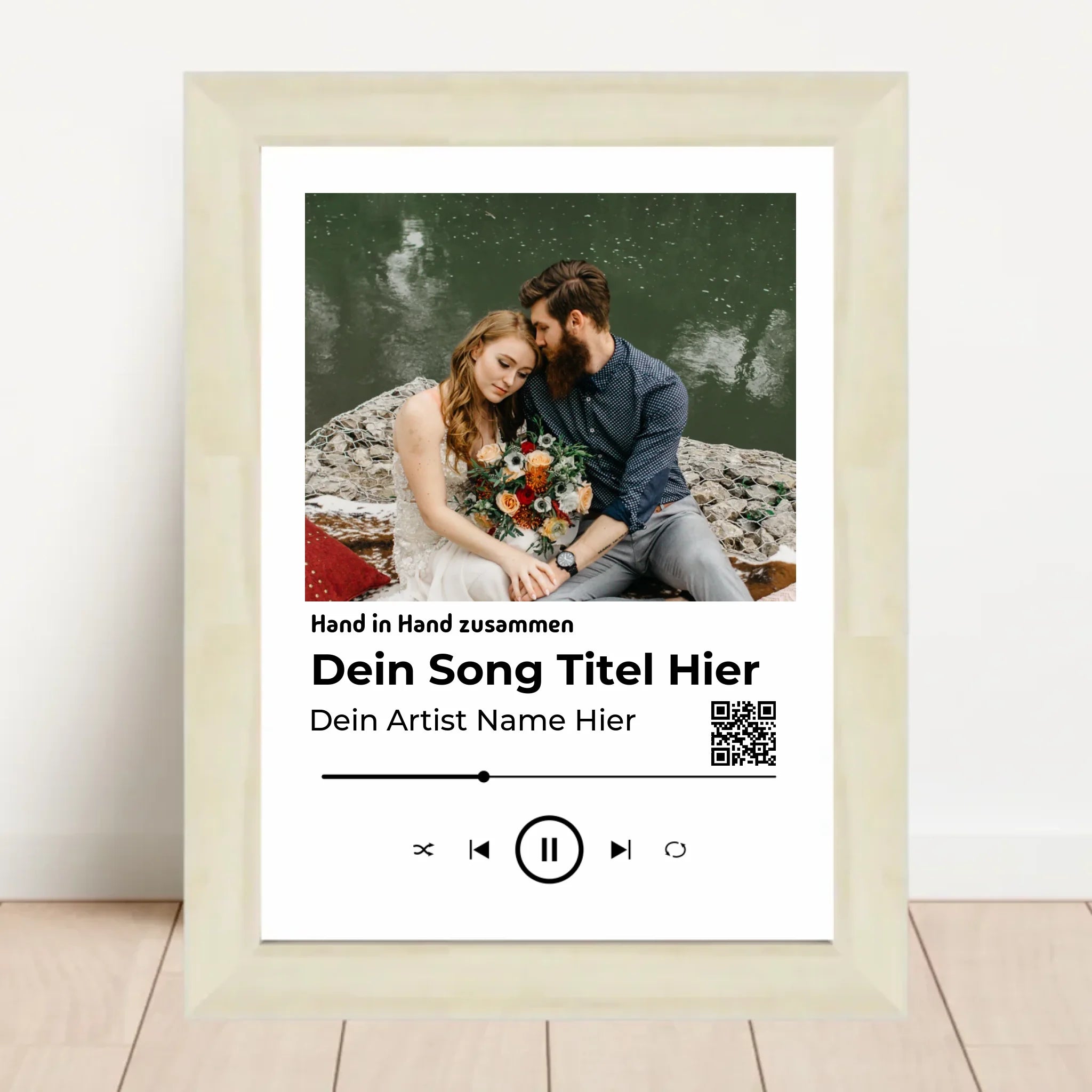 Paar Musik Geschenk mit Foto: Musikplayer mit QR Code - Cantty