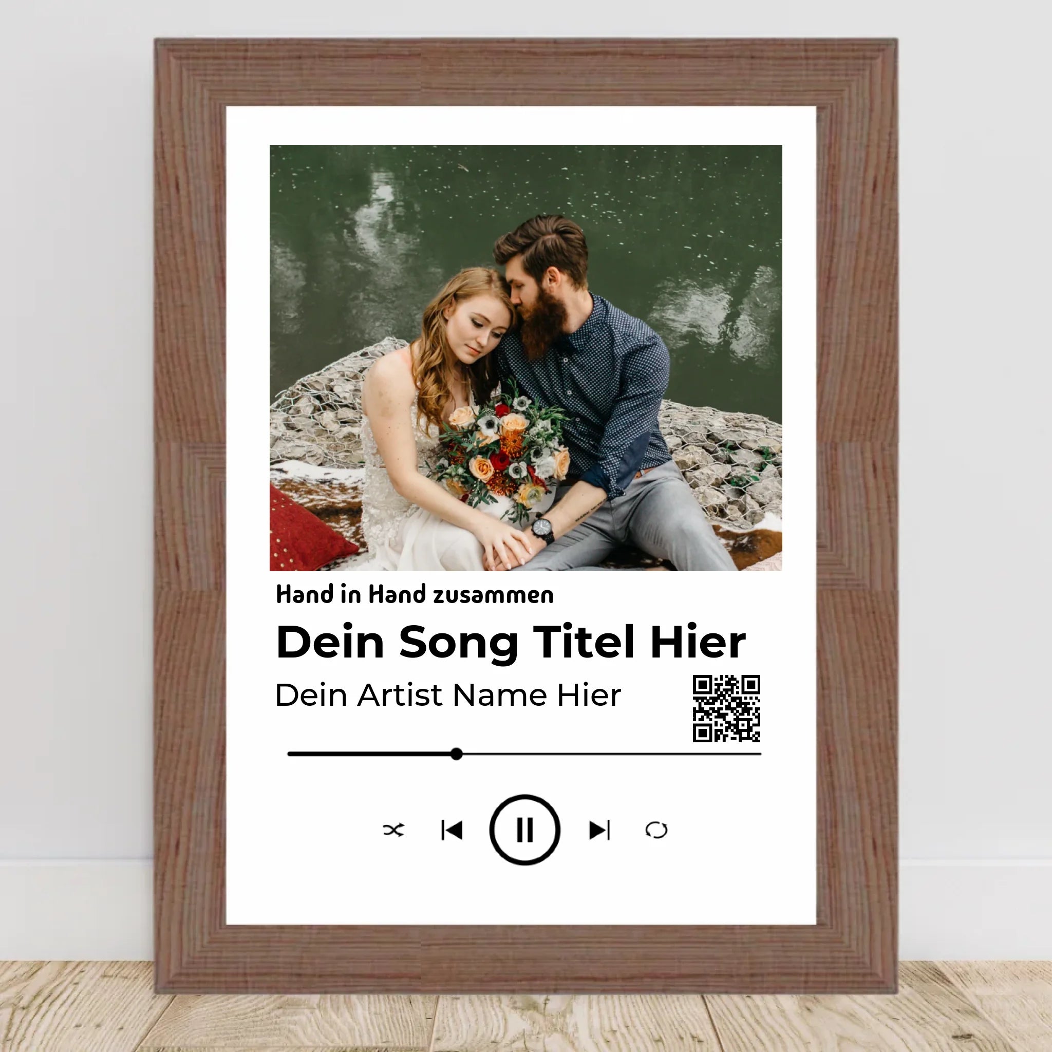 Paar Musik Geschenk mit Foto: Musikplayer mit QR Code - Cantty