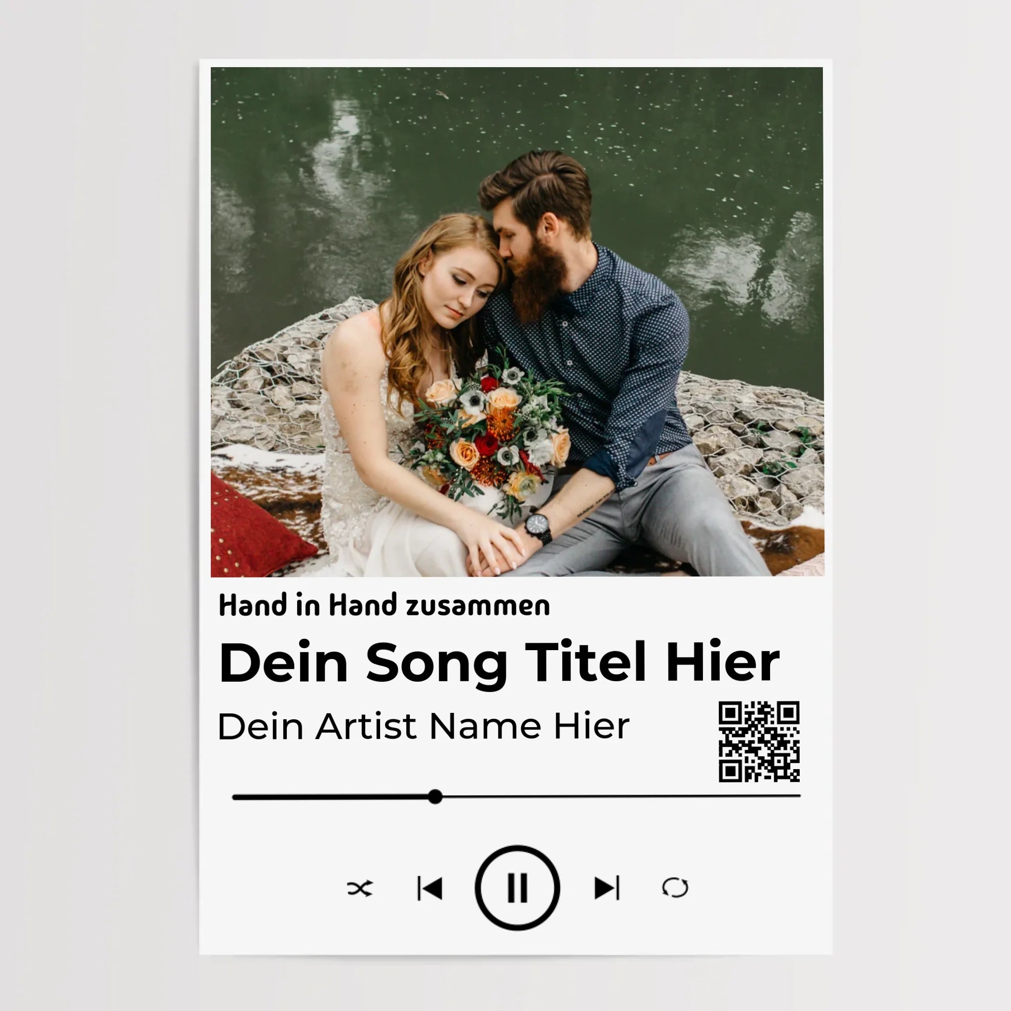 Paar Musik Geschenk mit Foto: Musikplayer mit QR Code - Cantty