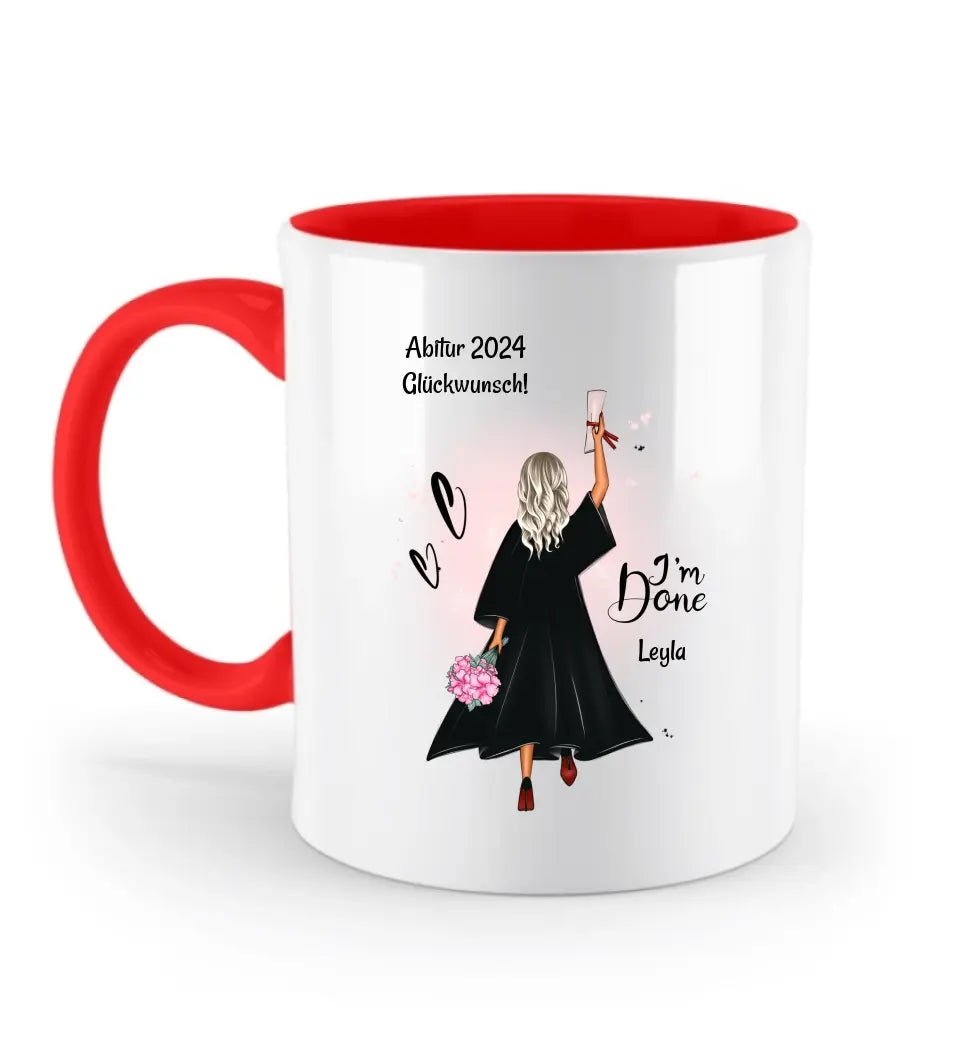 Abi bestanden Tasse für Mädchen Geschenk personalisiert - Cantty