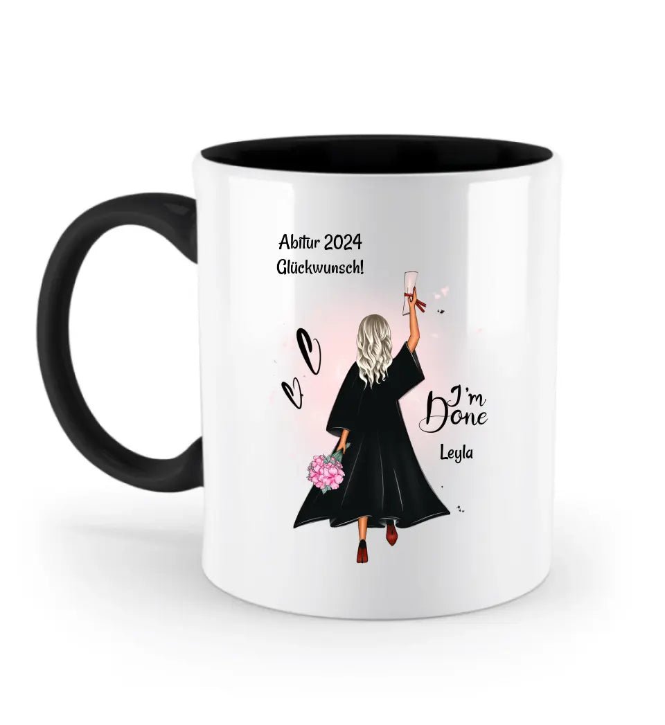 Abi bestanden Tasse für Mädchen Geschenk personalisiert - Cantty