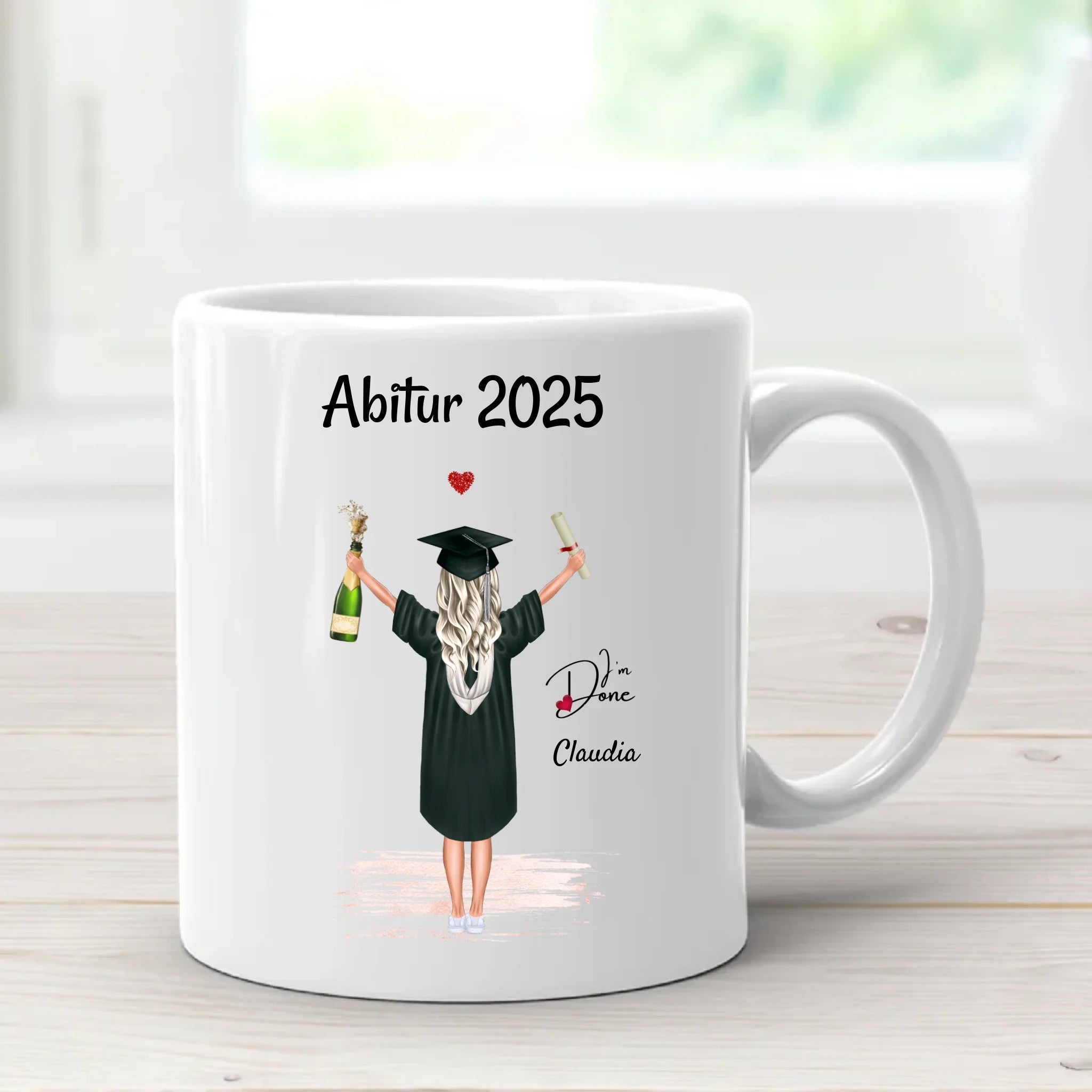 Abitur Abschlussgeschenk Tasse personalisiert für Mädchen - Cantty