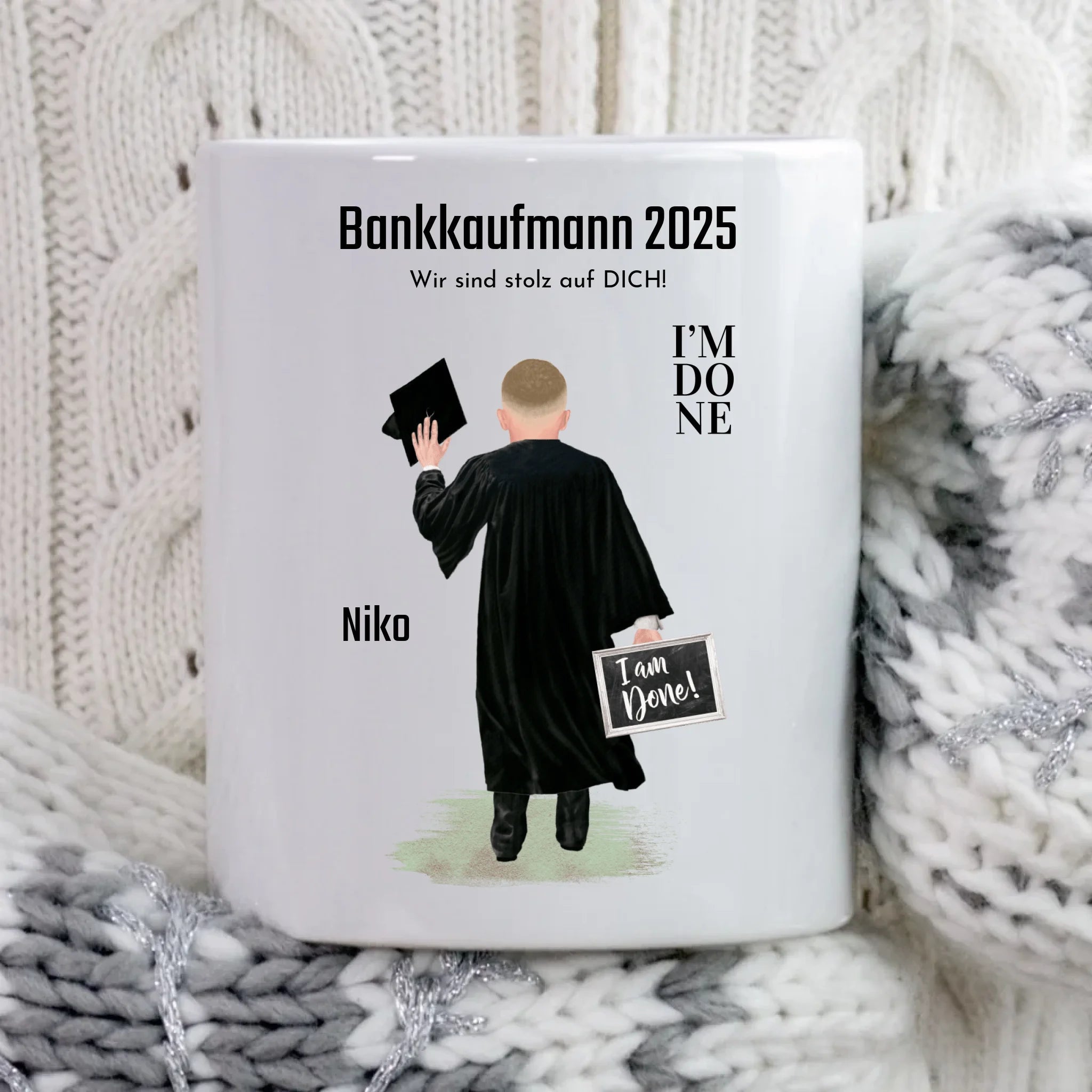 Abschluss Tasse Geschenk Ausbildung Junge - Cantty