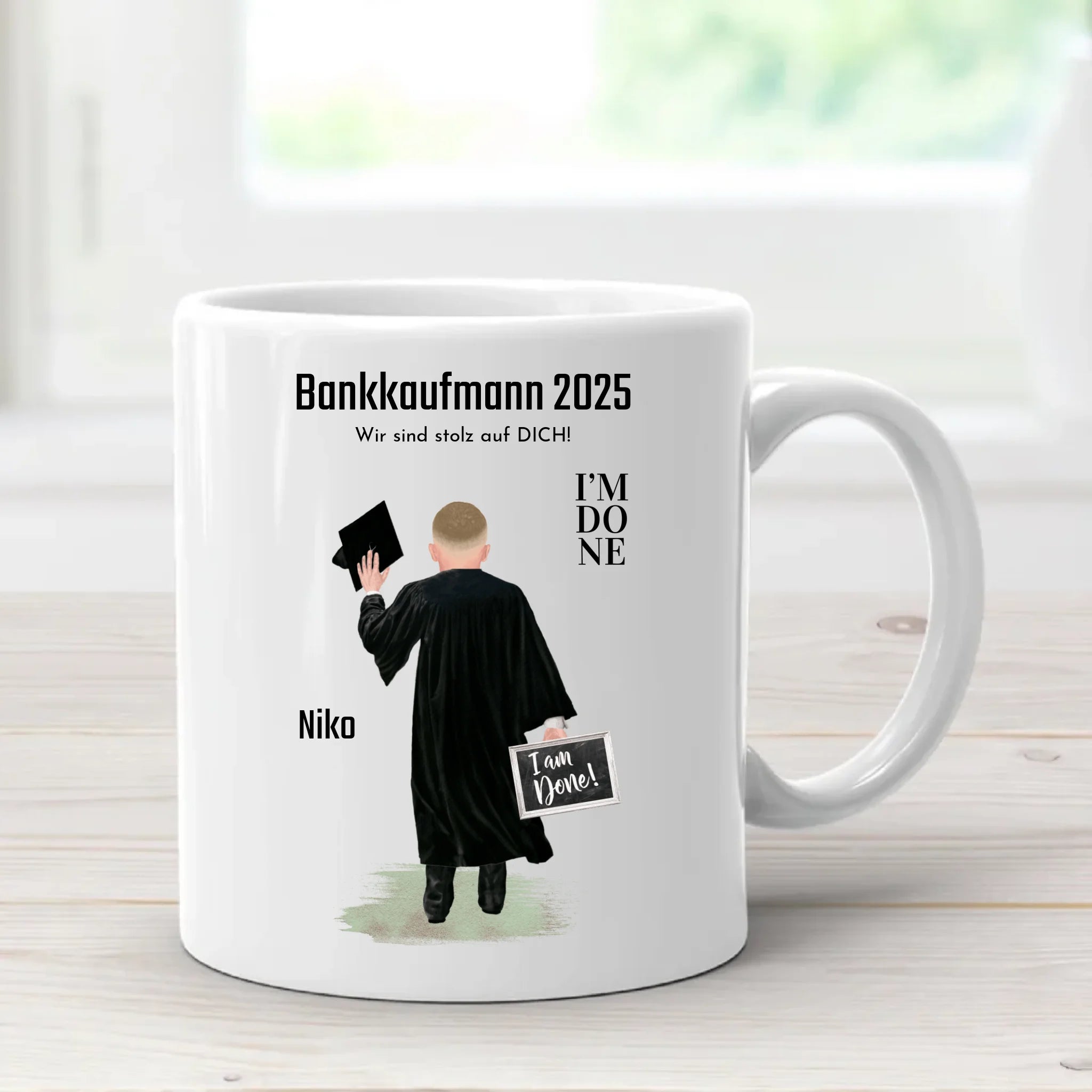 Abschluss Tasse Geschenk Ausbildung Junge - Cantty