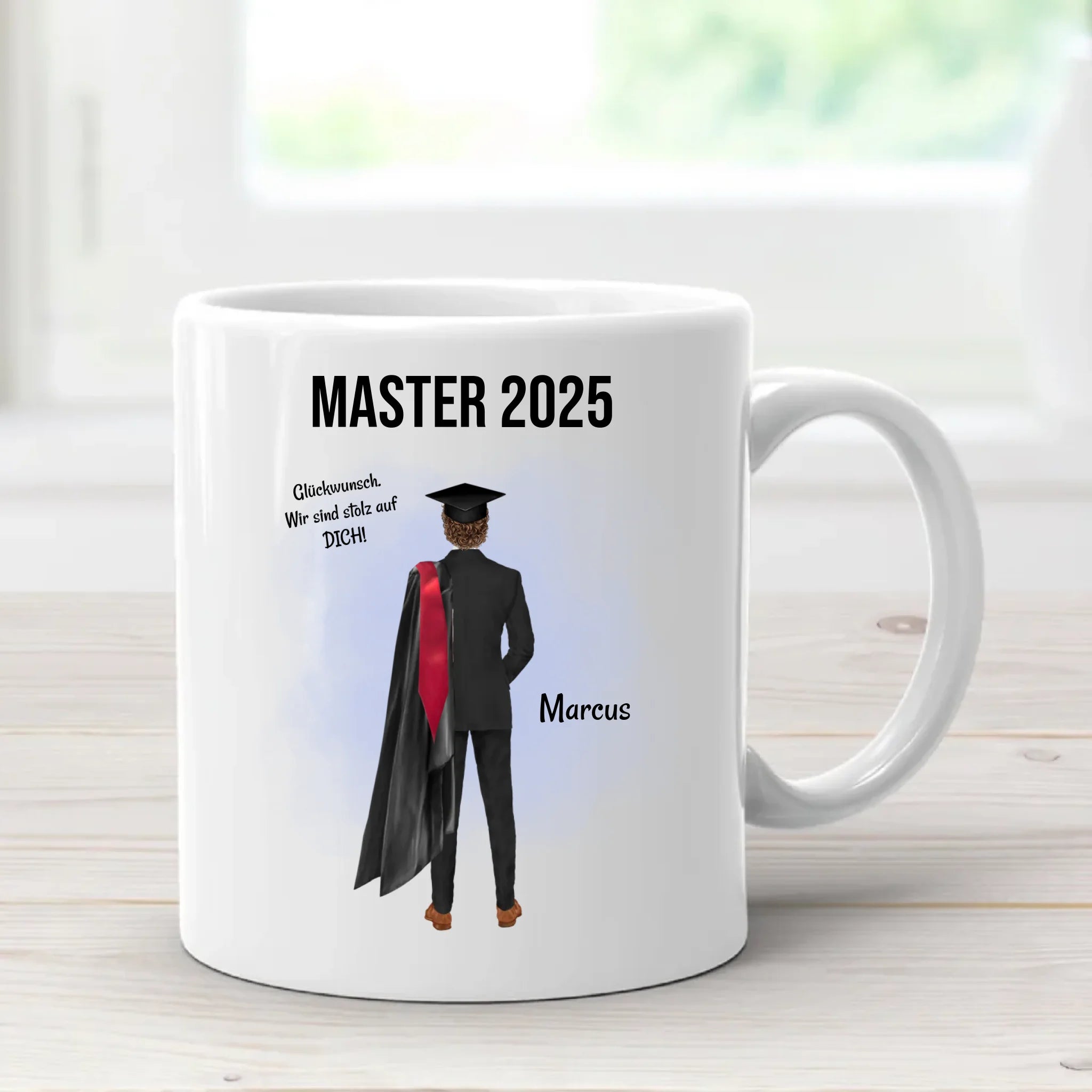 Abschlussgeschenk Mann Tasse Bachelor & Master - Cantty