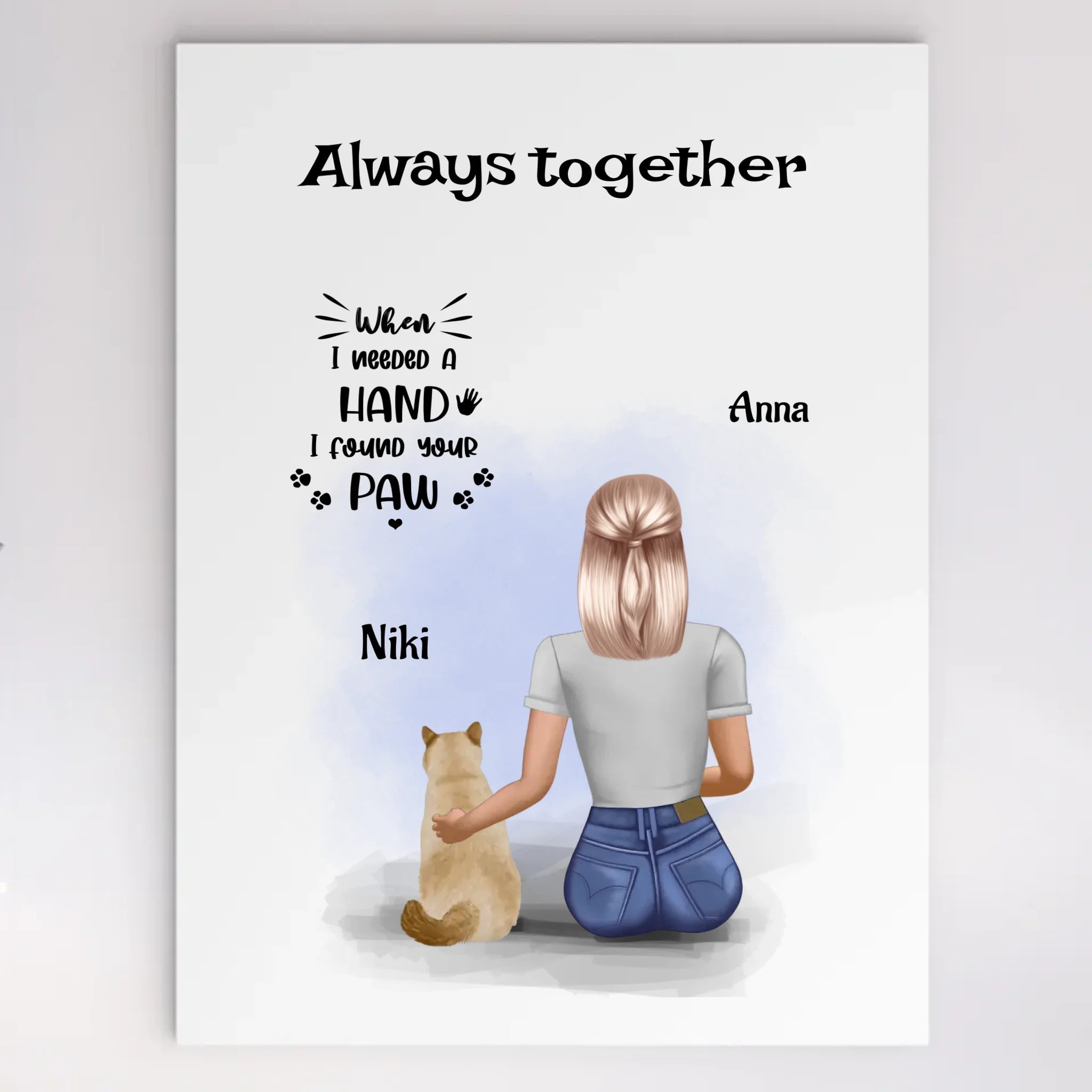 Acrylglas Bild beste Freundin & Schwester und Katze Geschenk - Cantty