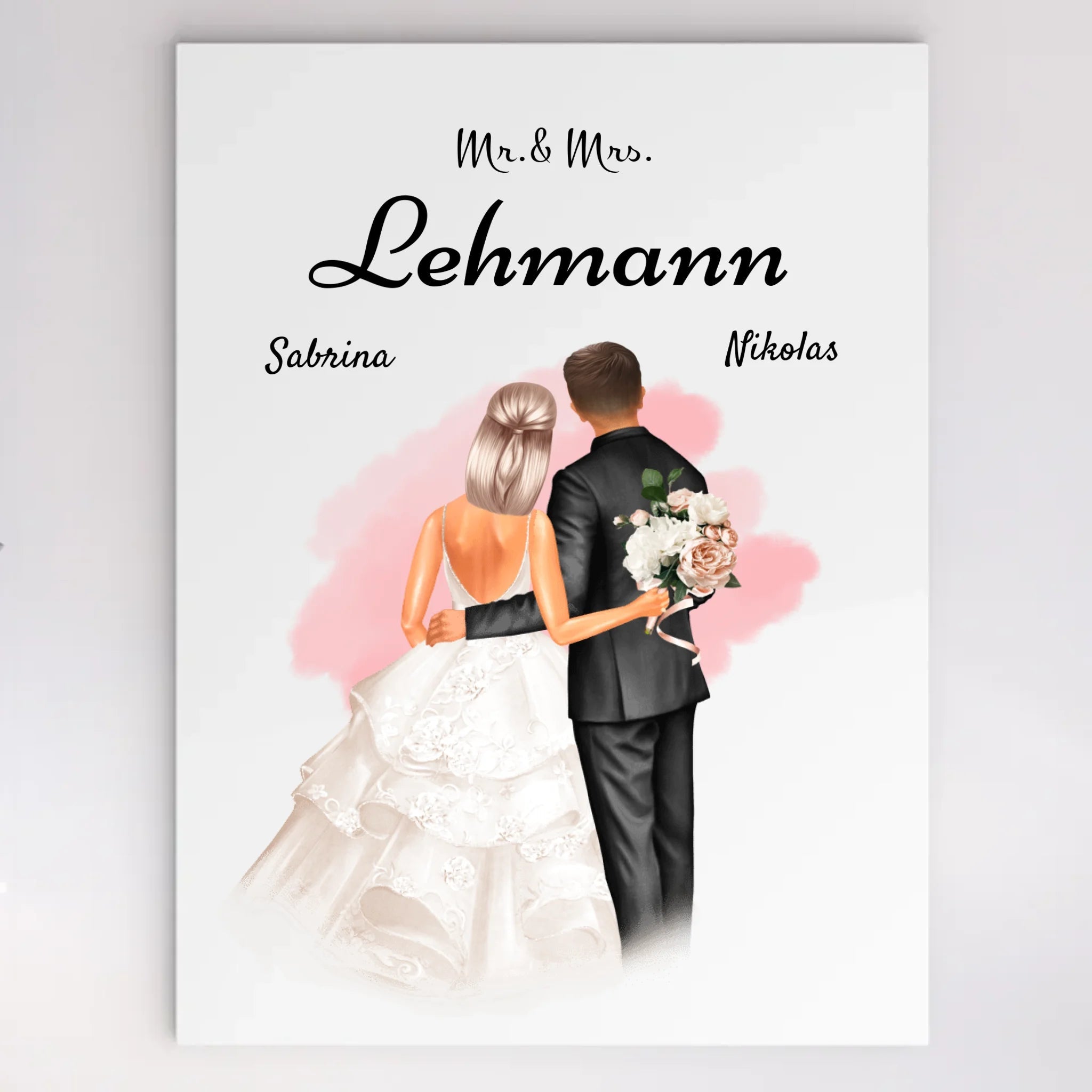 Acrylglas Bild Brautpaar Geschenk personalisiert - Cantty