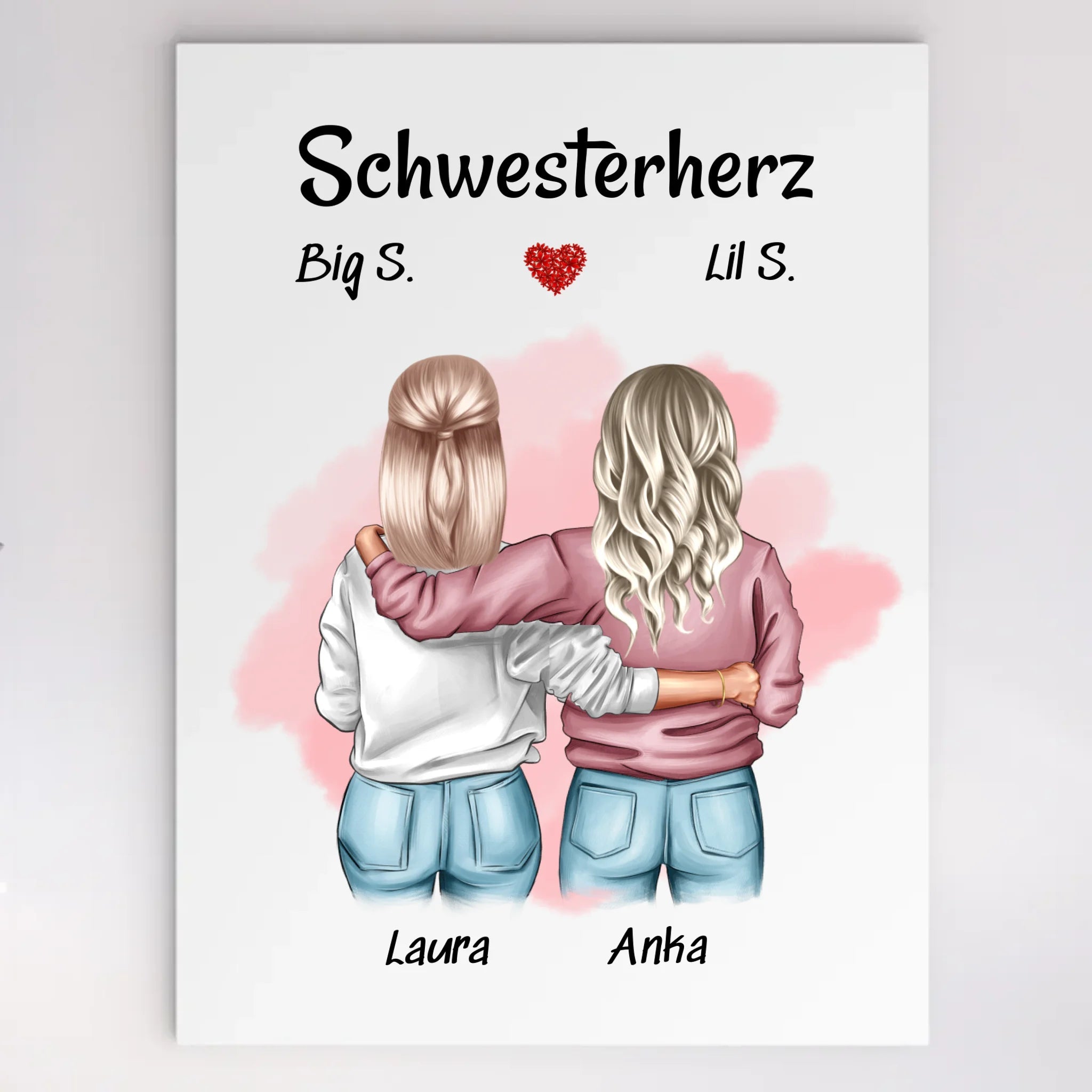 Acrylglas Bild Geburtstagsgeschenk für Schwester - Cantty
