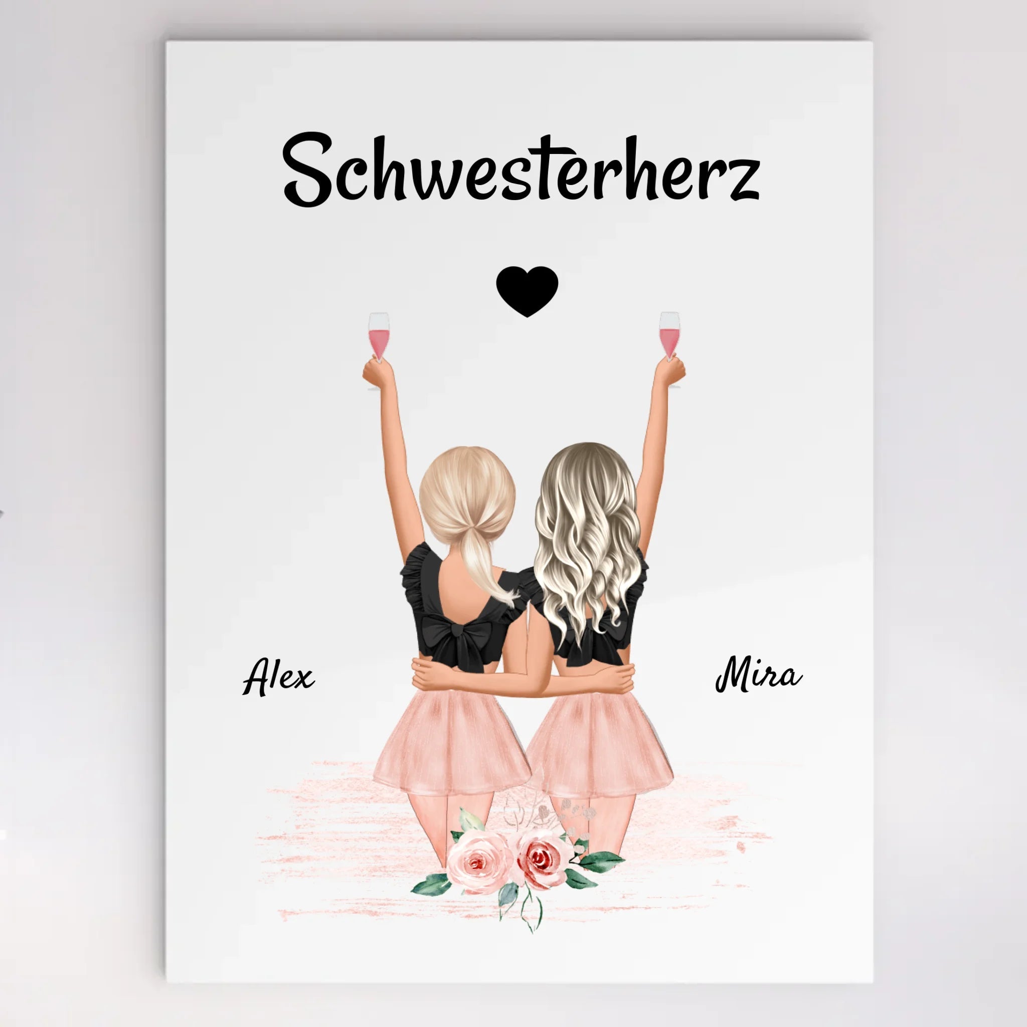 Acrylglas Bild Geschenk für die Schwester - Cantty