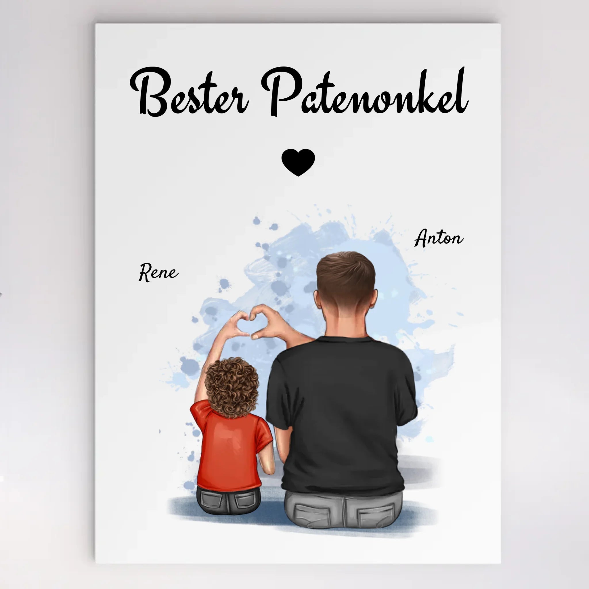 Acrylglas Bild Patenonkel & Patenkind Geschenk personalisieren - Cantty