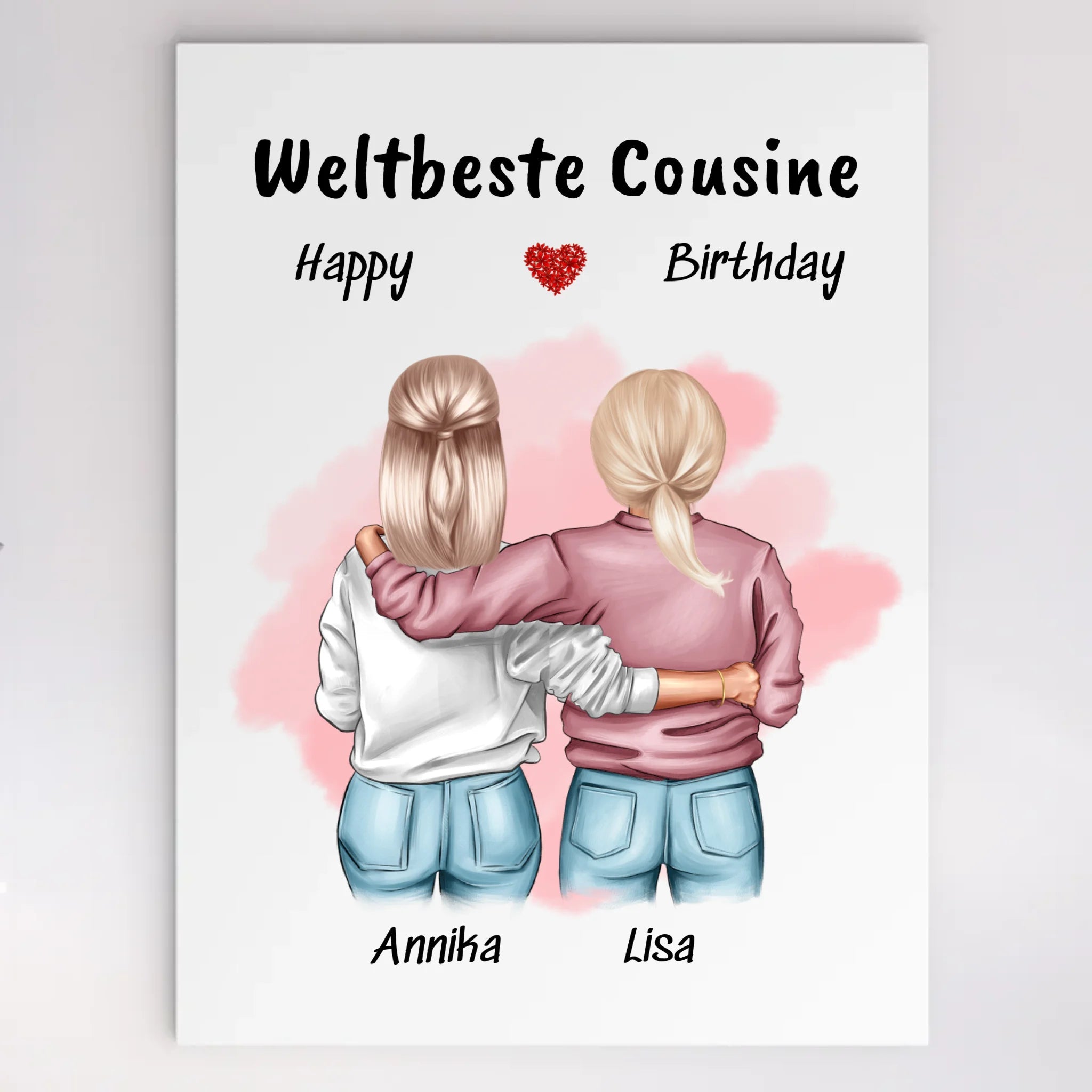 Acrylglas Cousine Bild Geschenk personalisiert - Cantty