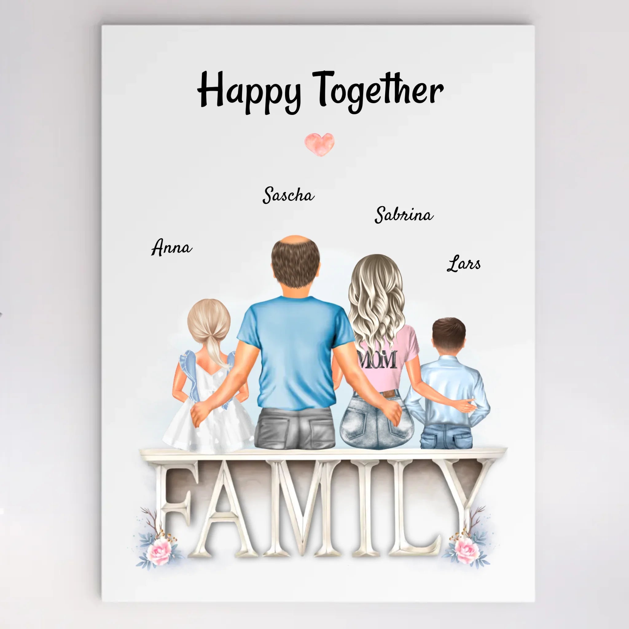Acrylglas Familie Bild Geschenk personalisiert - Cantty