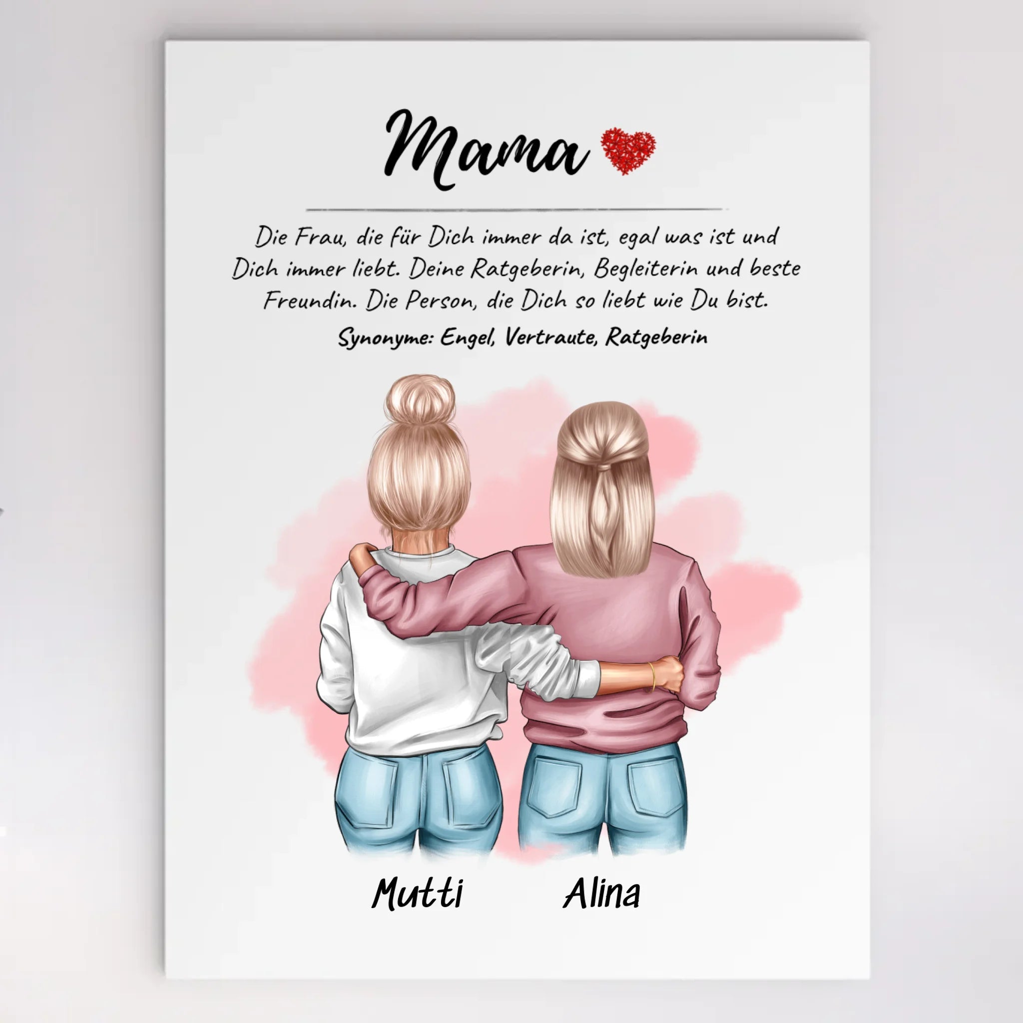 Acrylglas Mutter Tochter Bild Geschenk personalisiert - Cantty