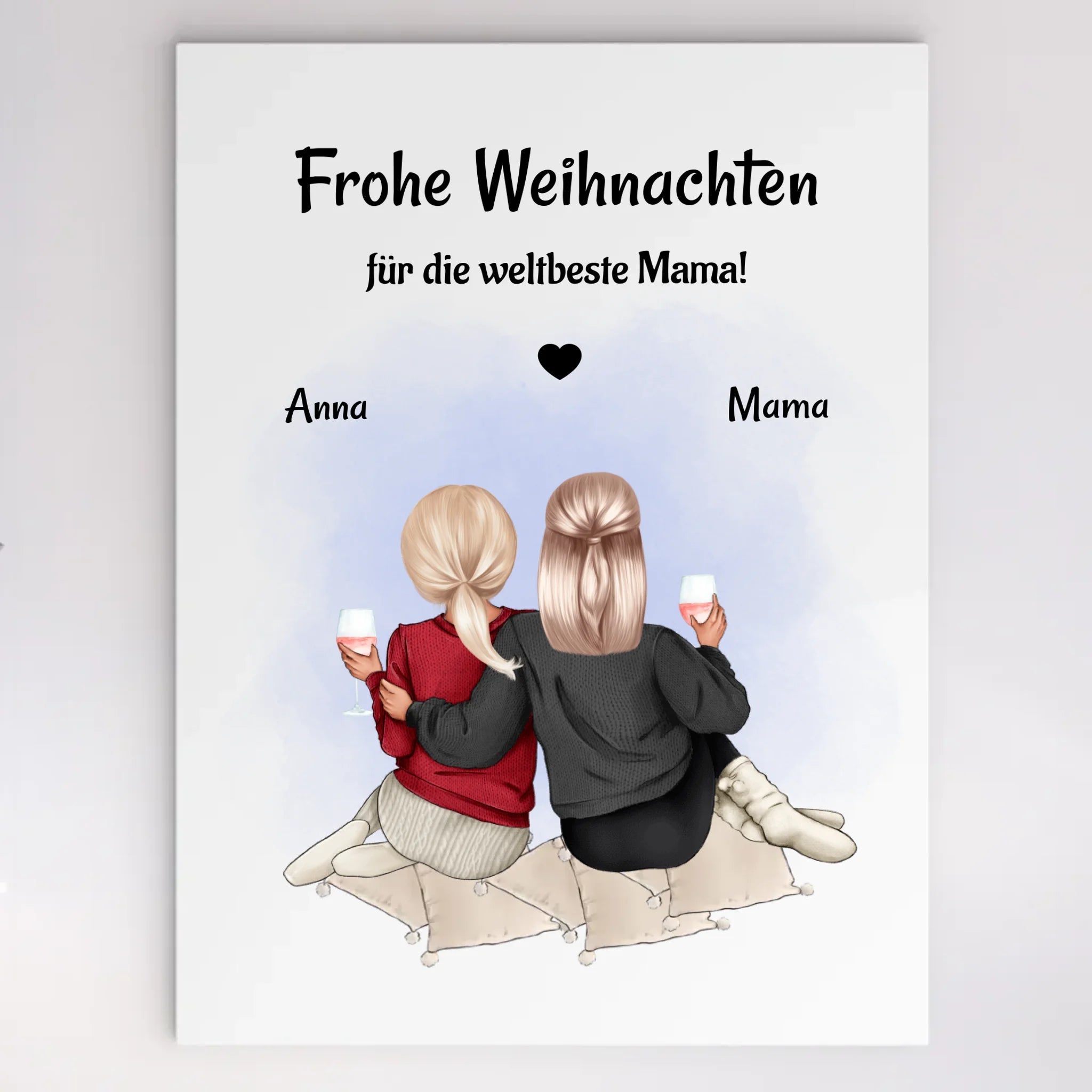 Acrylglas Mutter Tochter Bild Geschenk Weihnachten - Cantty